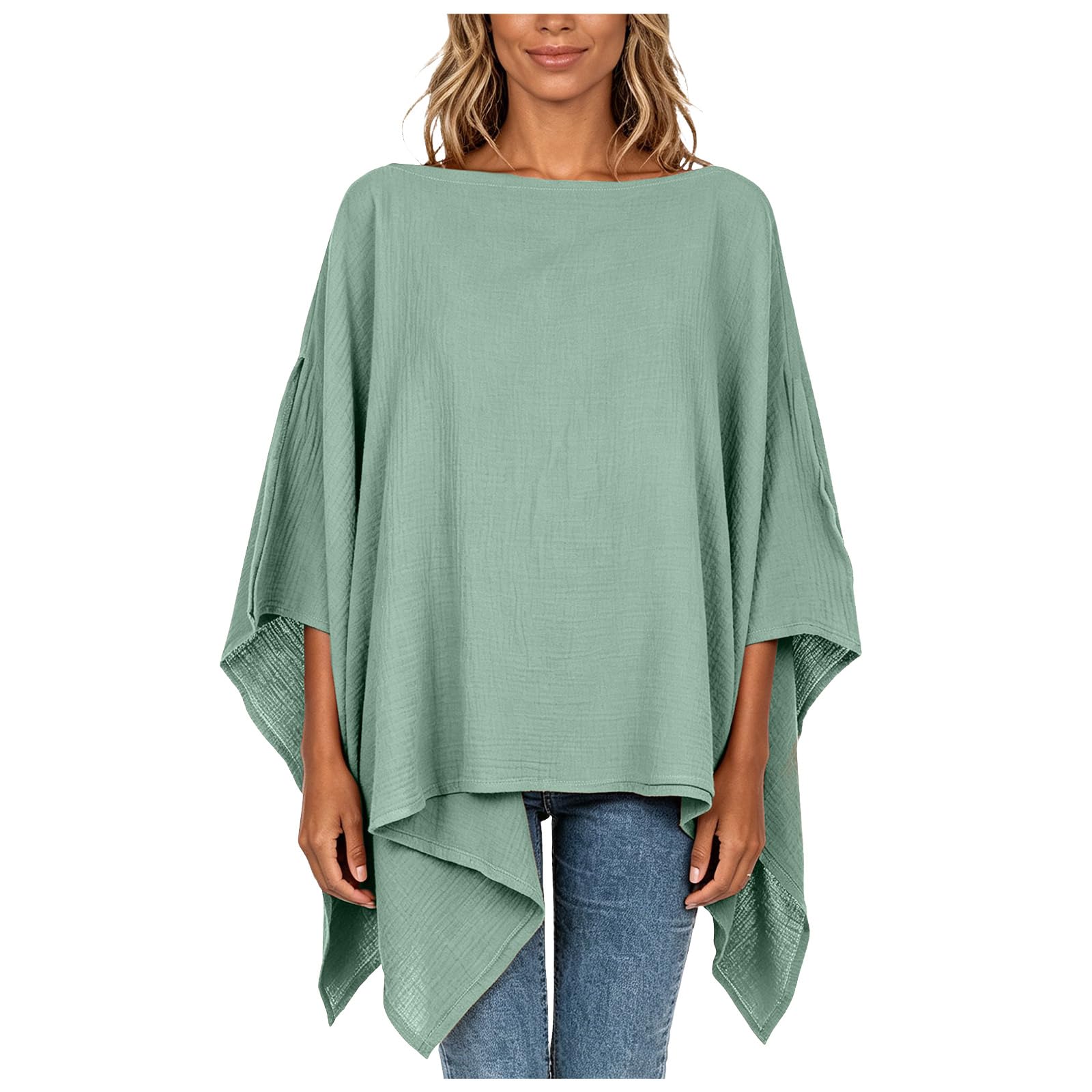 Women's Multi-Use Nursing Cover - Cotton Muslin Breastfeeding Shawl, Breathable Privacy, Carseat Canopy (Green, One Size)