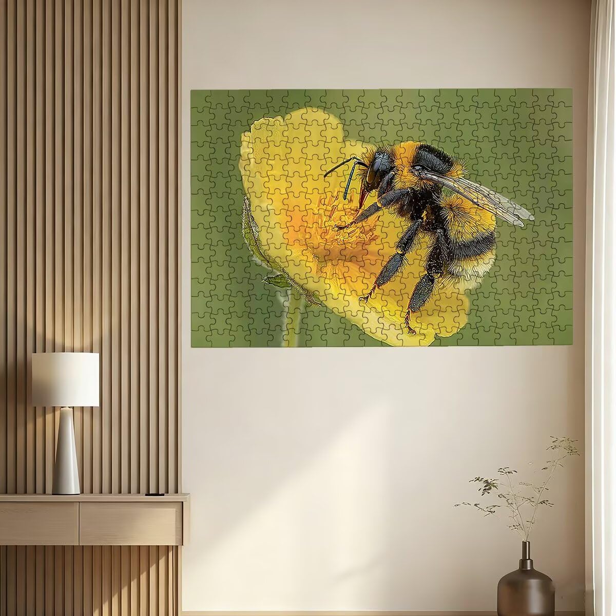 Puzzle 2000 sztuk dla dorosłych pszczoły, puzzle kwiatowe, puzzle 2000 sztuk dla dorosłych, drewniane puzzle z pudełkiem na prezent rozmiar 99x70 cm, wyzwanie puzzle dla całej rodziny, prezent dla