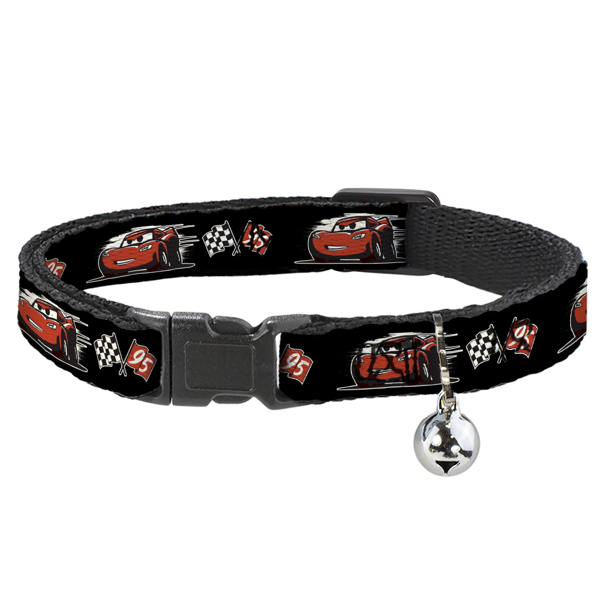 Collar de gato breakaway Buckle Down ajustable de nailon estampado de carreras