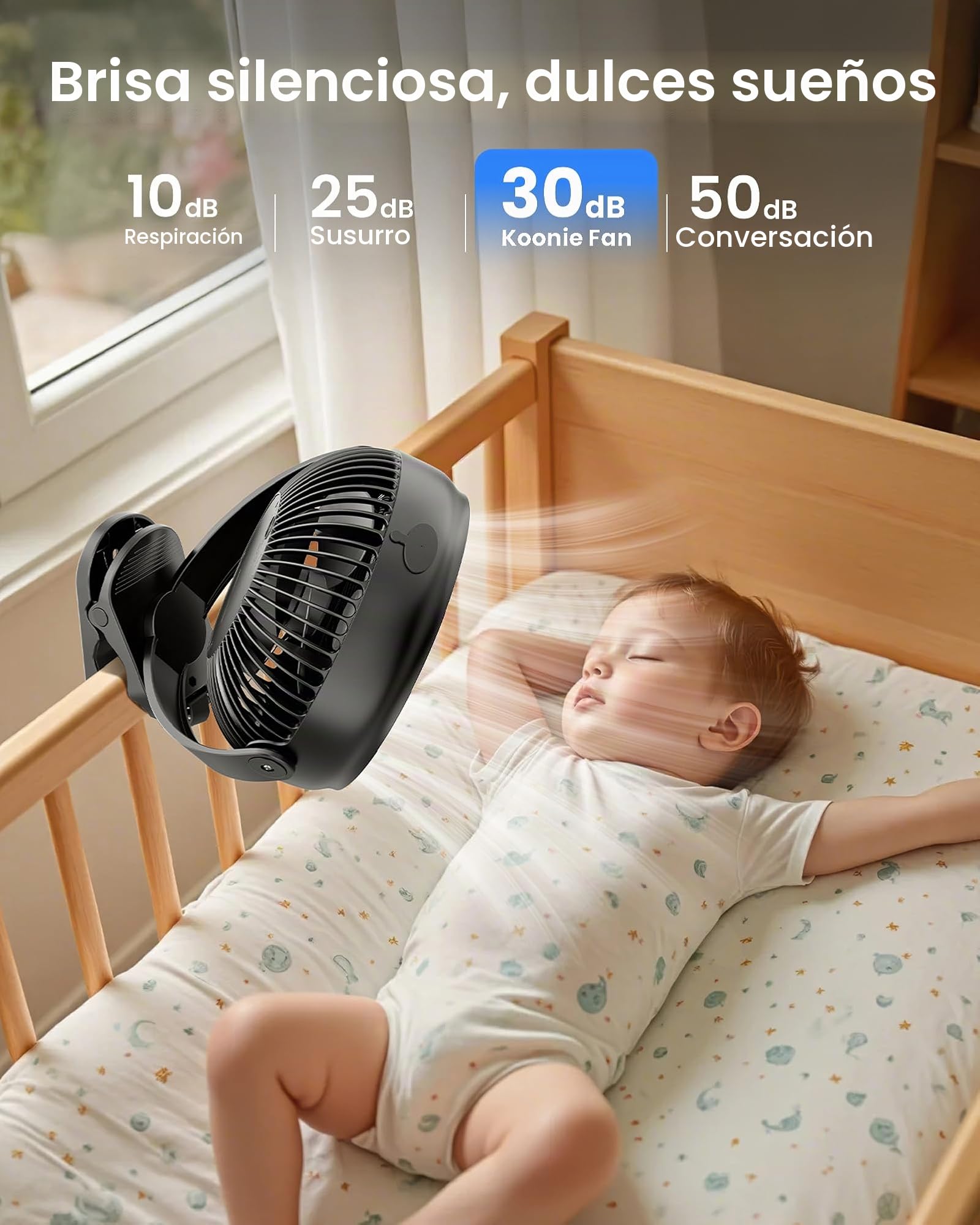 Koonie Ventilador de nebulización de 8 pulgadas, 10000 mAh, funciona con