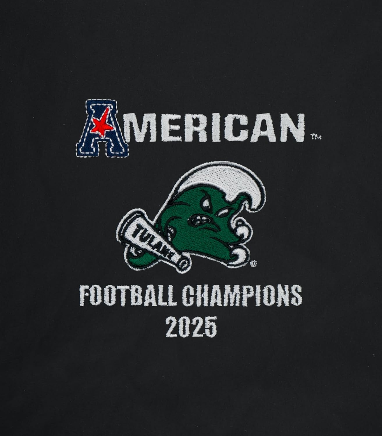 Tulane Green Wave 2025 AAC Champions - Football Men's Packable Wind Jacket