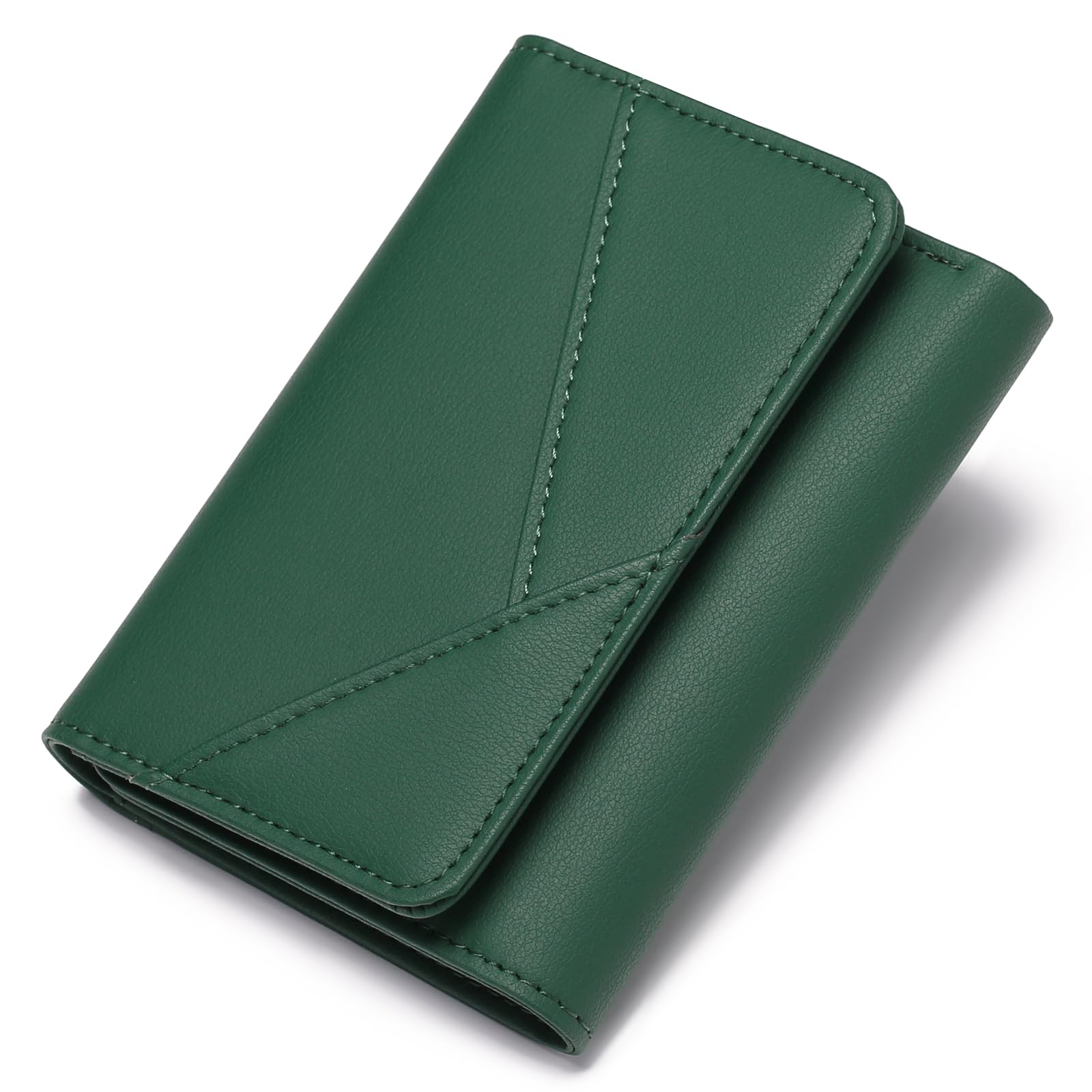 GAEKEAO Small Wallets for Women Leather RFID Blocking Trifold Ladies Wallets Credit Card Holder with Zipper Coin Pocket