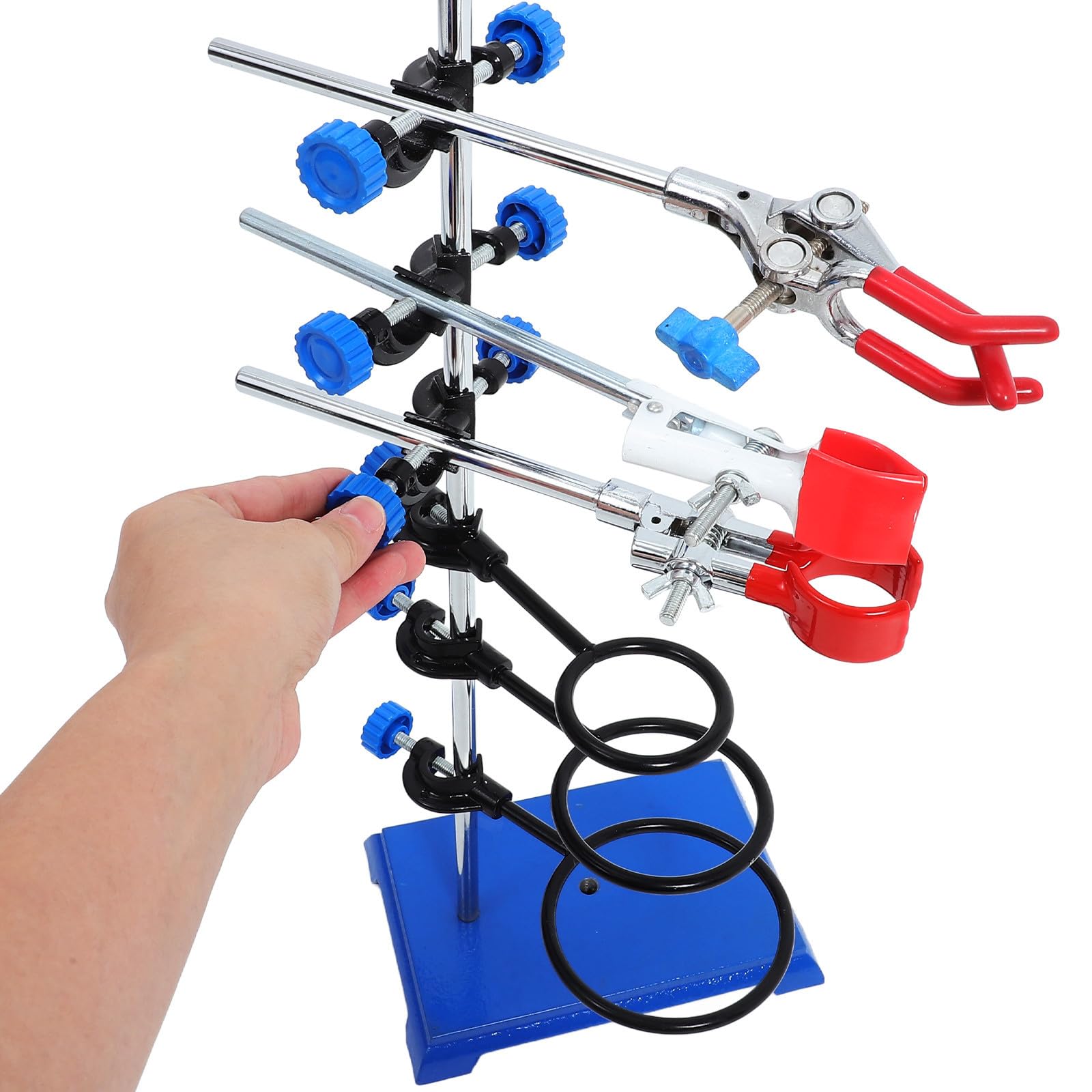 Set di Supporto da Laboratorio in Ferro, , Rack Metallico | Laboratorio e Aula, Supporto Stabile per Strumenti, Fissaggio e Sostegno degli Strumenti