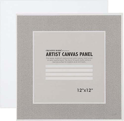 Miniatura 9 de Creative Mark Paneles de lona de algodón, paquete de 12 unidades, 9 x 12 pulgadas, calidad profesional, acrílico imprimado, para pintar, acrílicos,
