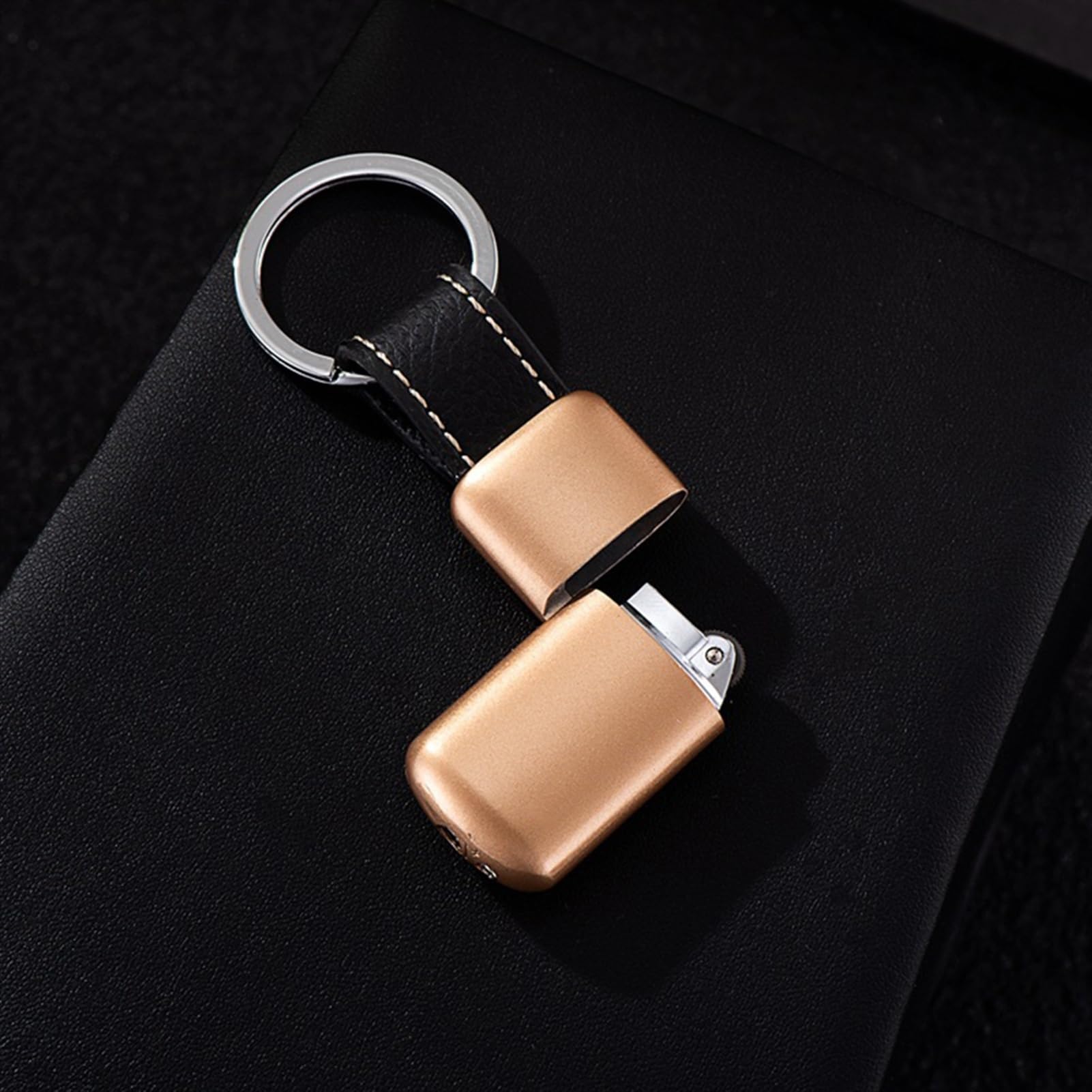 Mini Keychain Lighter Butane Gas Soft Flame Refillable Lighter