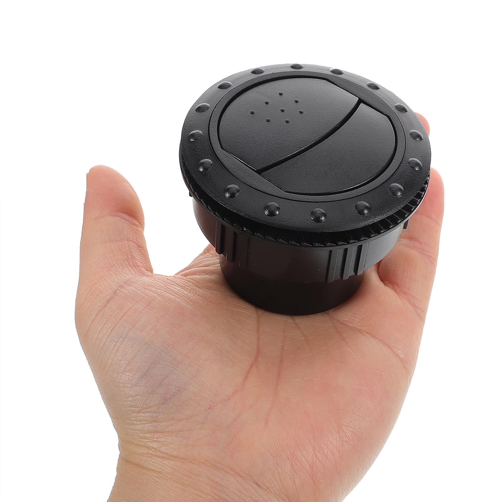 8 Piezas Rejilla de Ventilación Redonda Distribución Uniforme del Aire y Fácil Instalación Color Negro, Material Abs para Aire Acondicionado de Autocaravana y