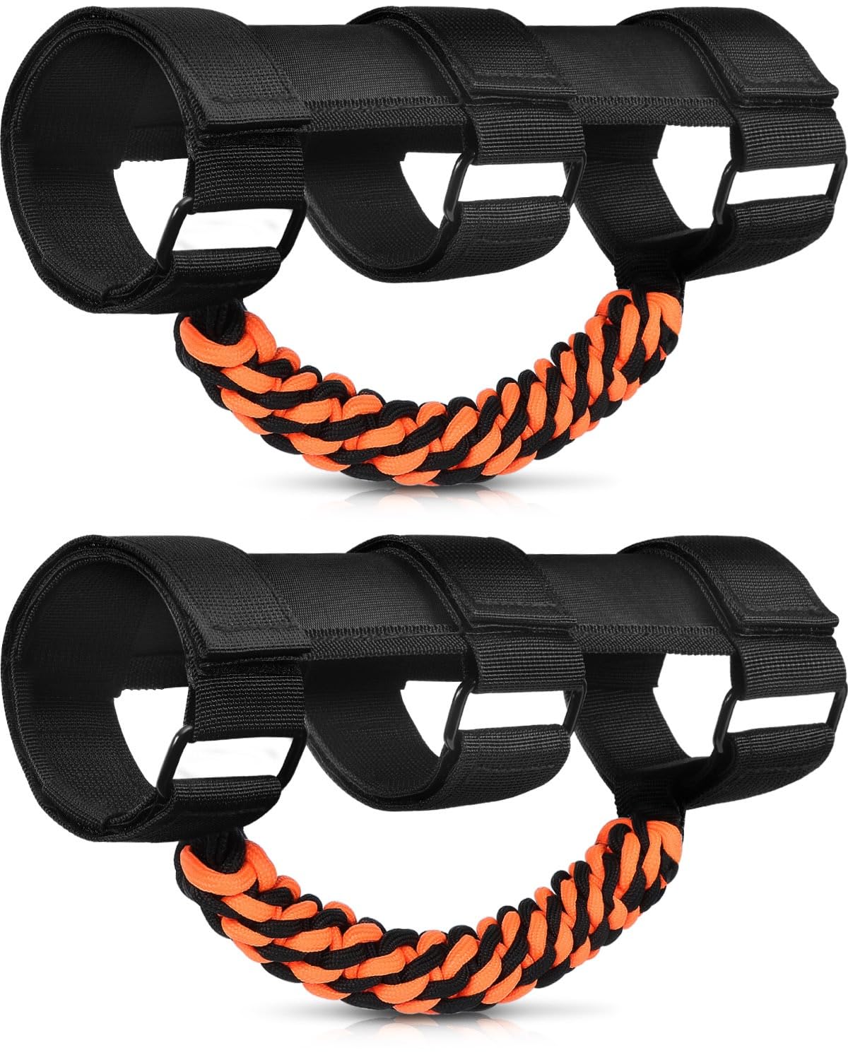 moveland Upgrade Roll Bar Grab Handles for 1955-2023 Jeep Wrangler JL, JK, TJ, YJ & Jeep Gladiator Accessories - Premium Grade Nylon Materials, Strong