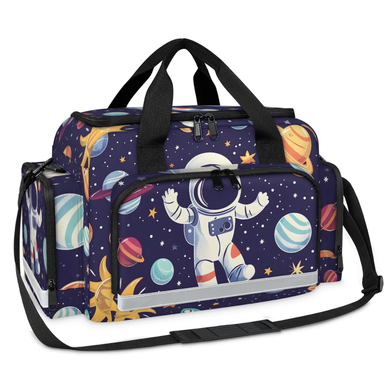 GzLeyigou First Aid Bags Empty, Ingenious Astronaut Emergency Bag First Aid Kit Multiple Compartment Kit Carrier On Call Trauma Bag For Paramedics Emergency Medical Supplies Kit