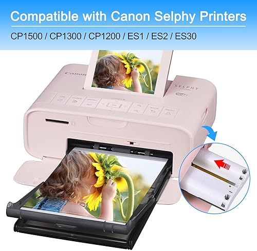 Miniatura 2 de KP108IN + KP36IN - Cartucho de tinta y 144 hojas de papel compatible con Canon Selphy CP1500 CP1300 Tinta y papel para impresora fotográfica