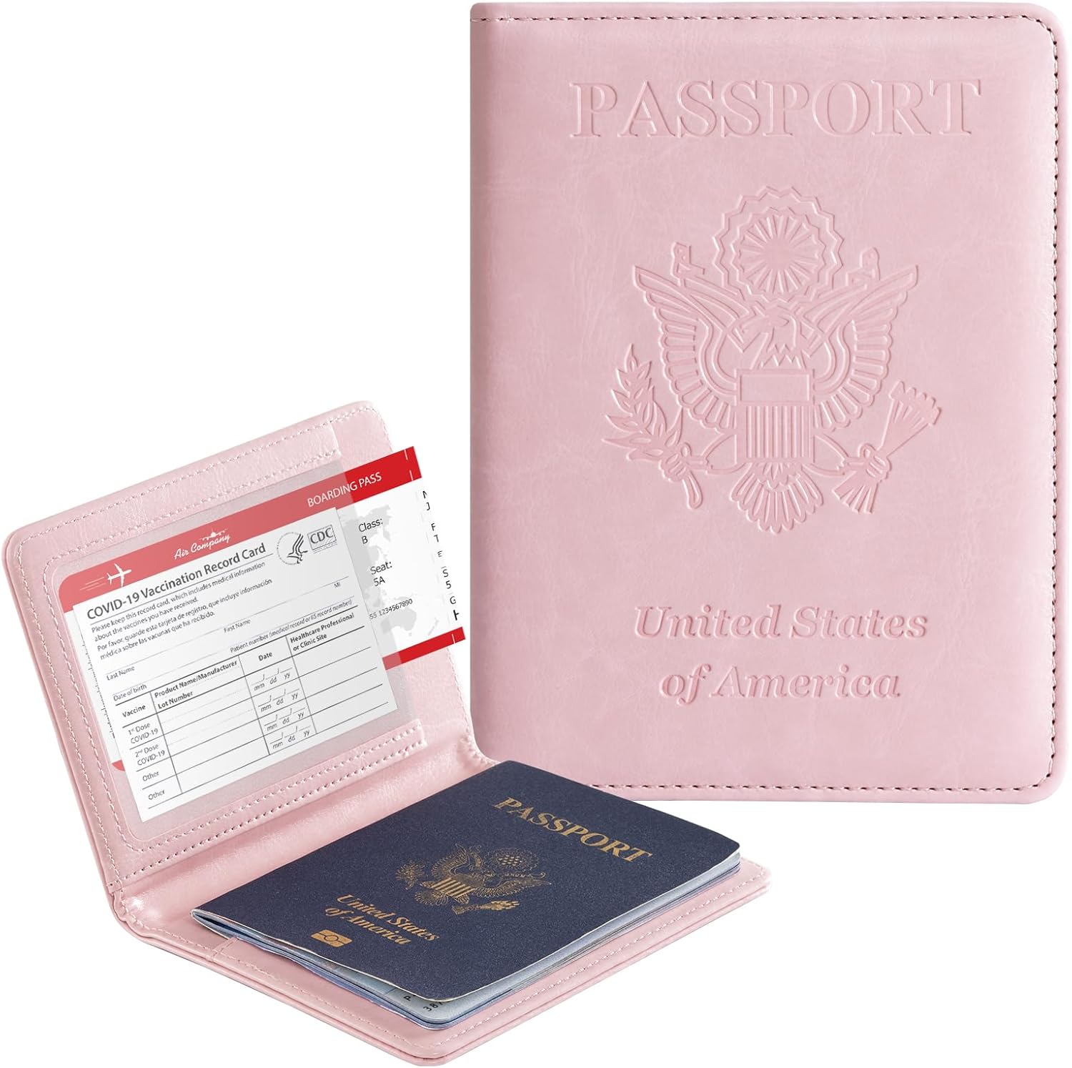 CoBak Passport & Vaccine Card Holder Combo Upgraded PU