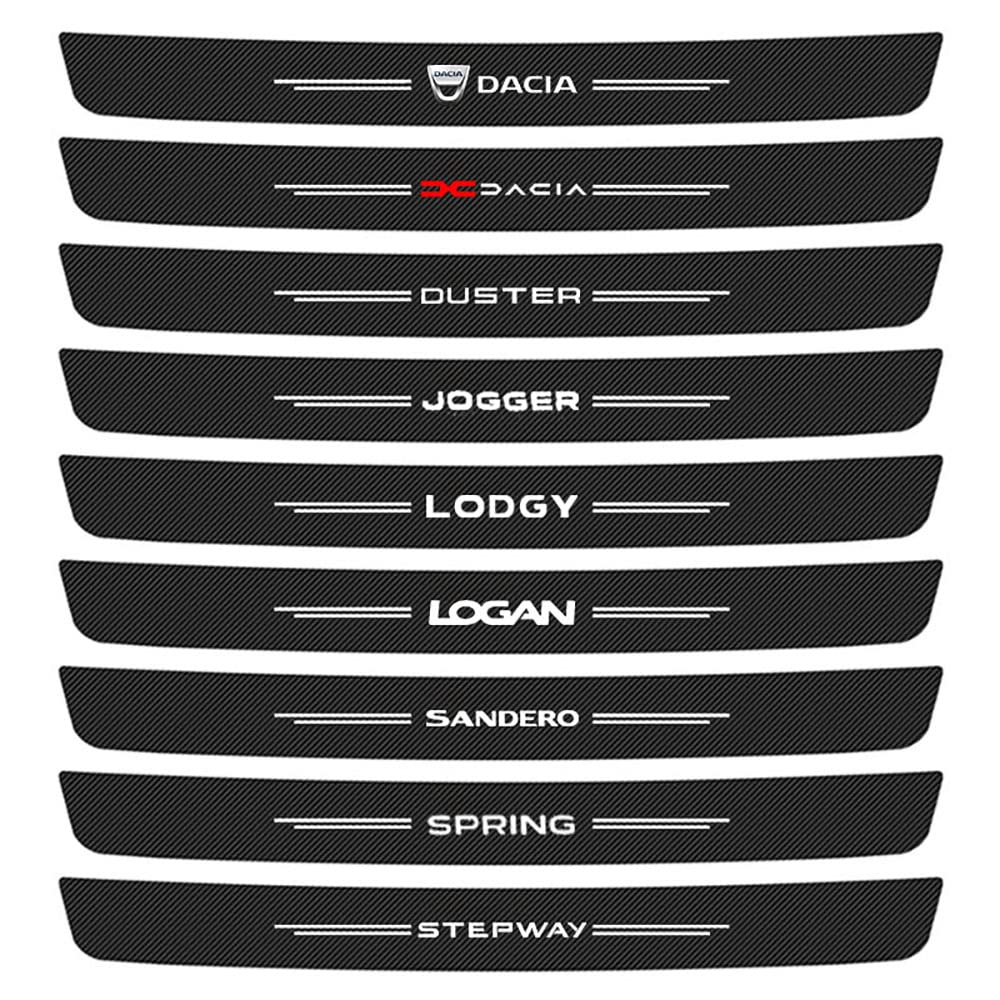 Protecteurs Pare-Chocs Arrière Fibre De Carbone Pour Dacia Sandero Logan Duster - Garde Plaque Protection Anti-Rayures & Chocs