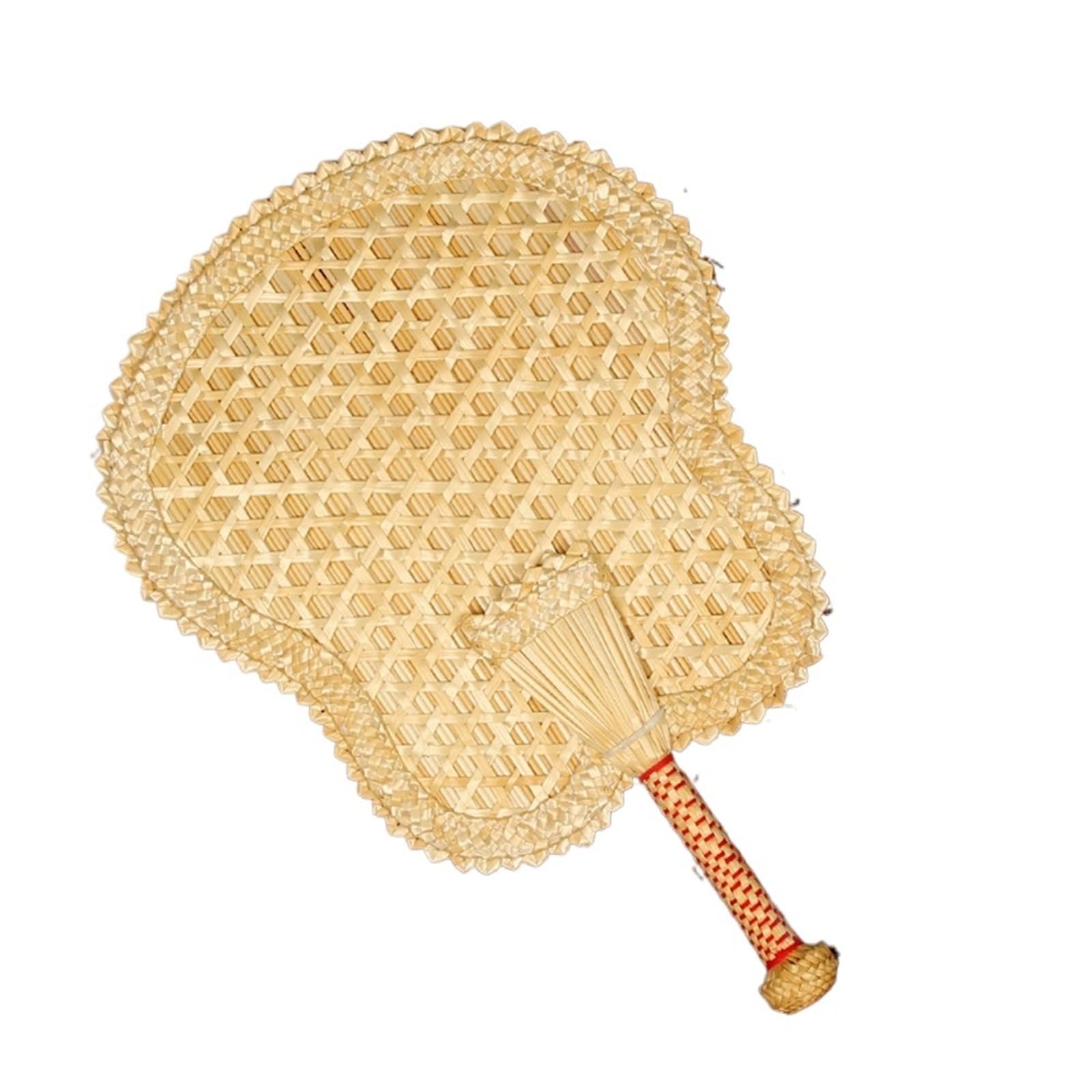 Bamboo Woven Fan, Wheat Straw Hand Shaking Fan, Multiple Sizes For Party Home Outdoor Decor(SIZE 4)