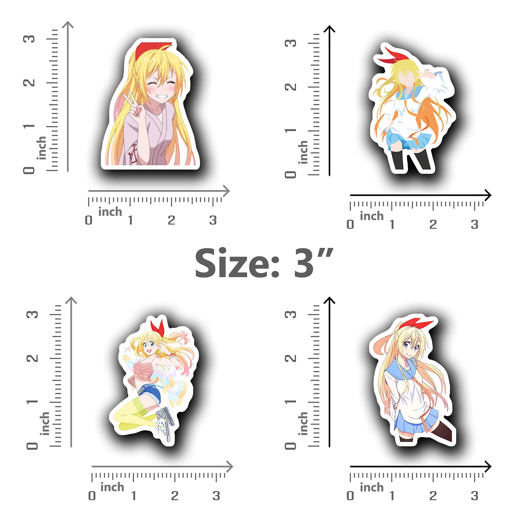 Amazon.co.jp: ニセコイ ちとげ きりさき 女の子 かわいい ステッカー