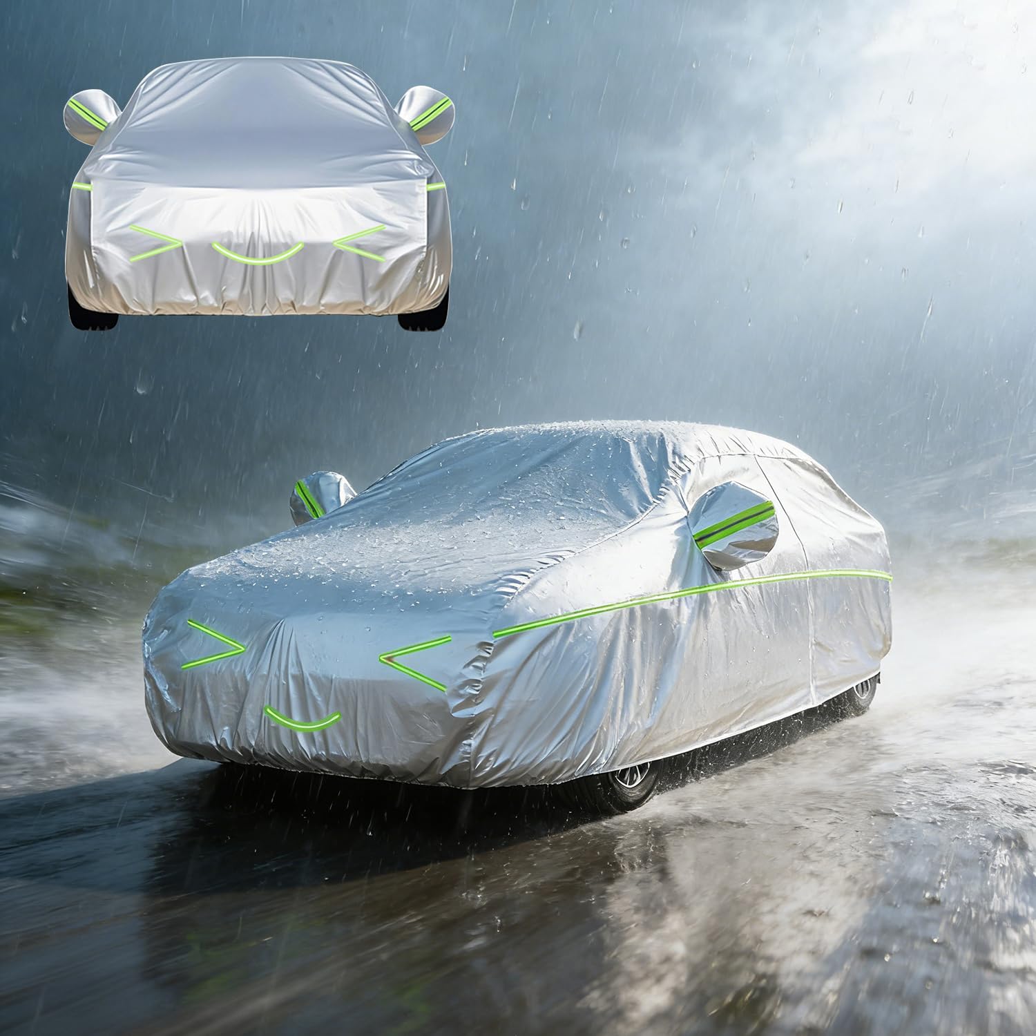 Funda Coche Exterior para Mazda CX-60 (2022-2026) | Forro Suave, Transpirable, Antiviento, Impermeable, Tejido Oxford, Anti-UV, 4 Estaciones