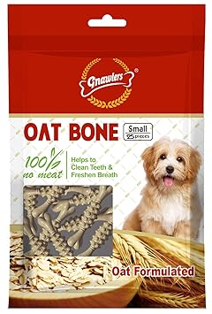Gnawlers Oat Bone Dog Treat for All Life Stages, Vegetable Flavor 225g (25 Pieces) - image, photos