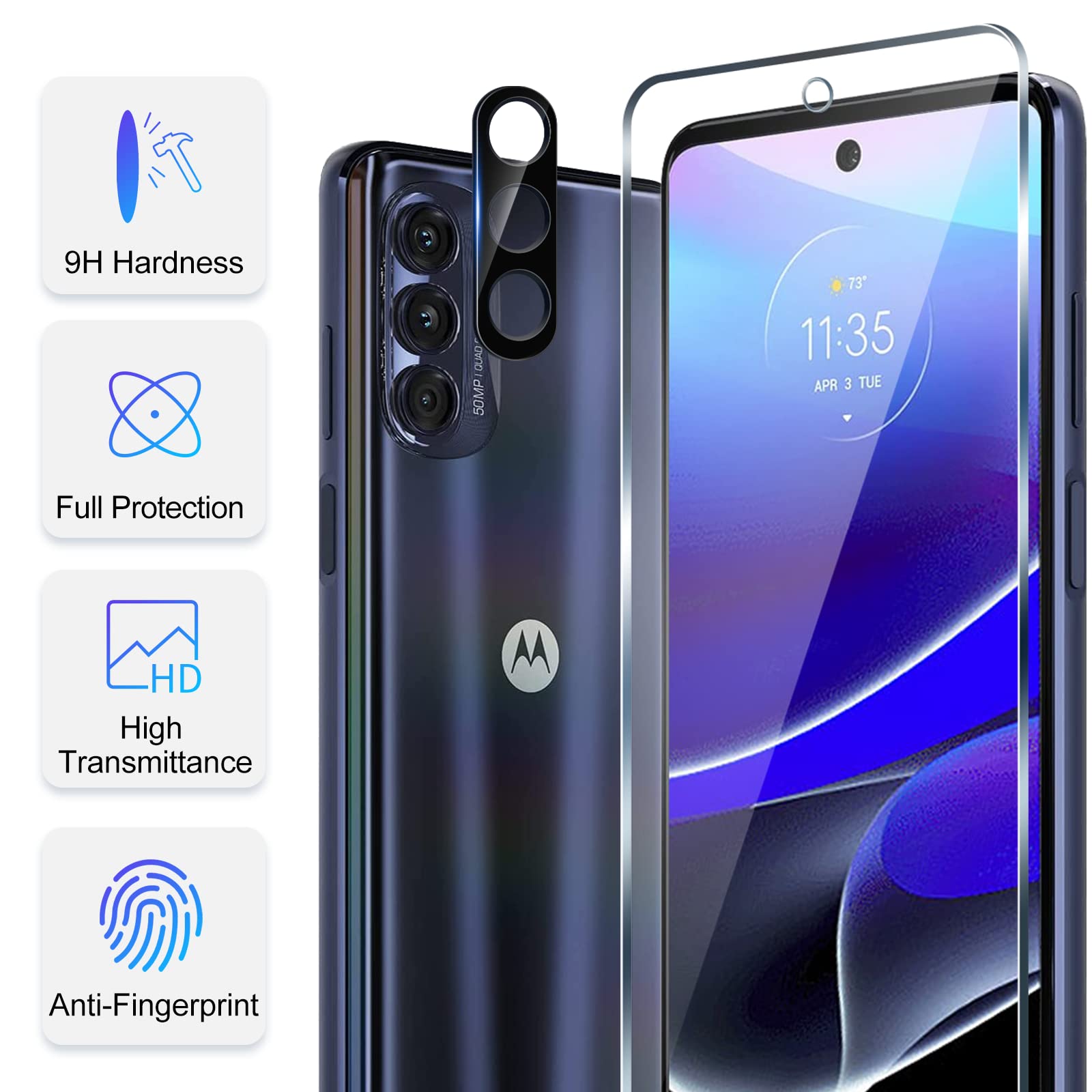 3 Pack Tempered Glass Screen Protector For Motorola Moto G Stylus 5G/4G 2023 - 9H Hardness