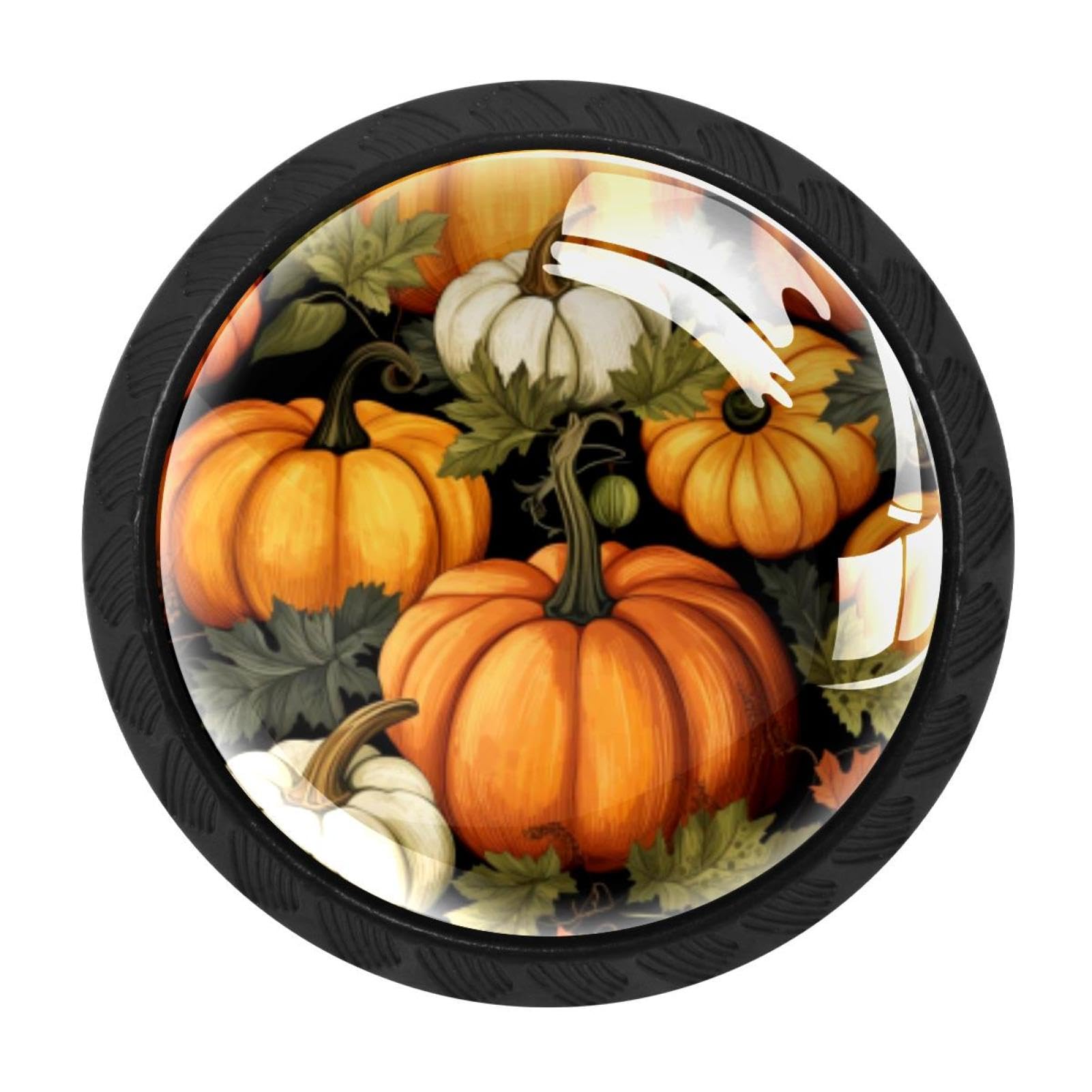 CHENZZZZ 4 Pack Thanksgiving Pumpkin Drawer Knob Cabinet Hardware