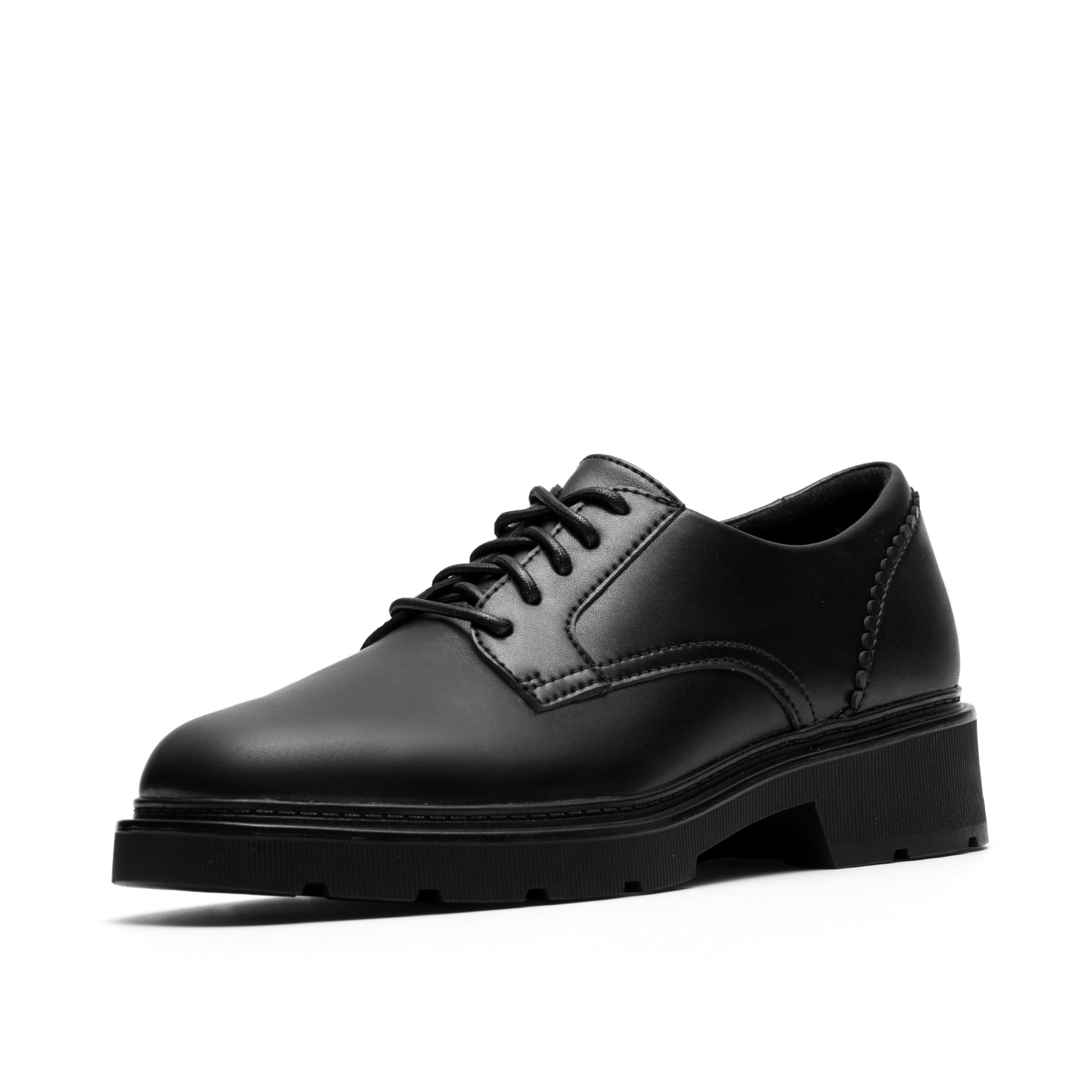 Clarks Lauryl Lace Womens Black Leather, 6.5