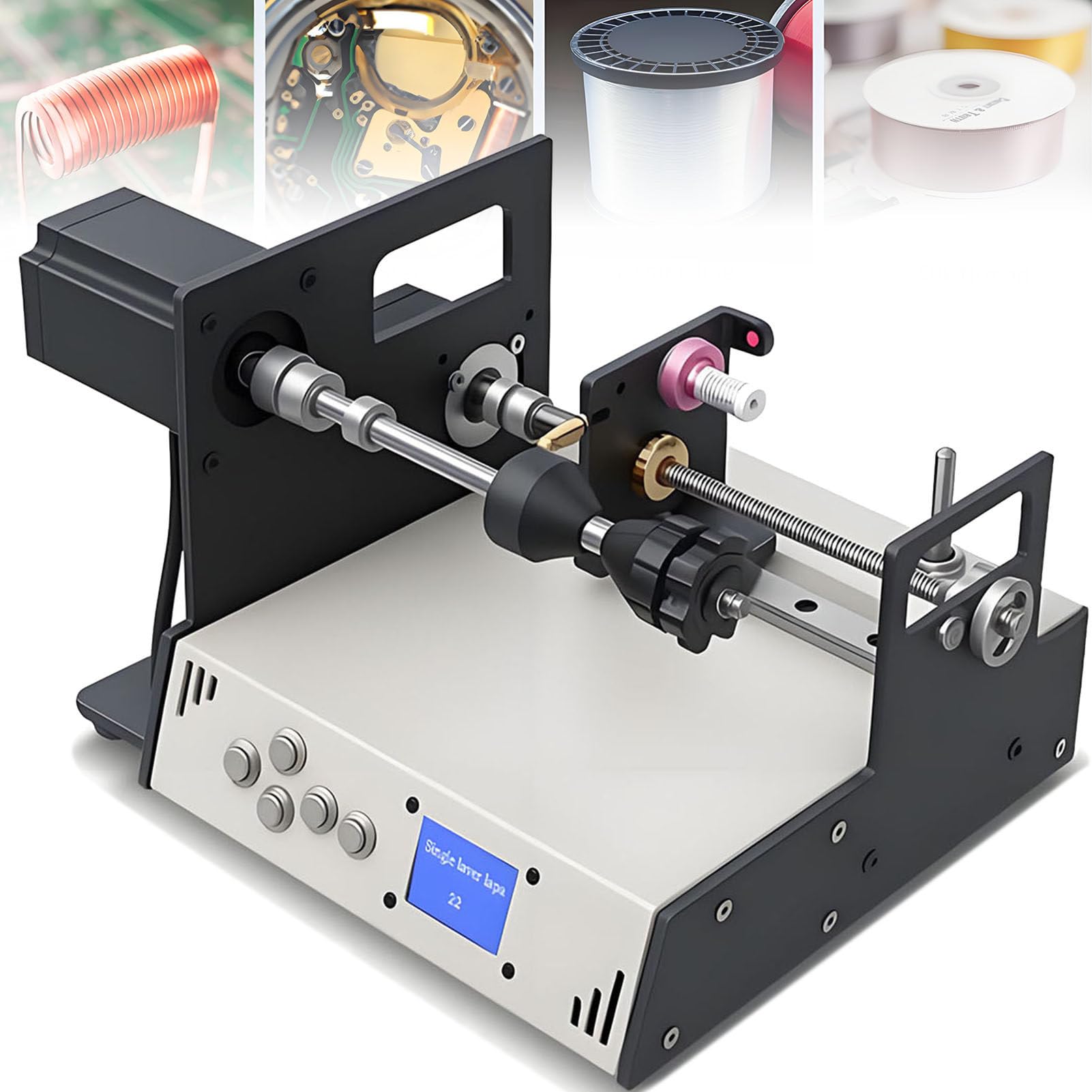 Máquina Bobinadora Automática para Múltiples Tipos de Hilo,2-15 Vueltas por Segundo,Precisión 0.01mm,Par 2.3nm,Máquina de Bobinado para Enrollado de Precisión