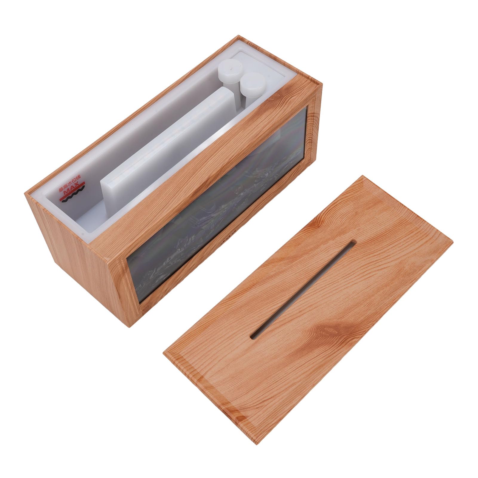 Diffuseur d'humidificateur de cheminée de 180 ML, diffuseur d'air de Flamme de cheminée, diffuseur d'huiles essentielles d'aromathérapie pour la Maison, la Chambre à Coucher, Le (Ton Clair)
