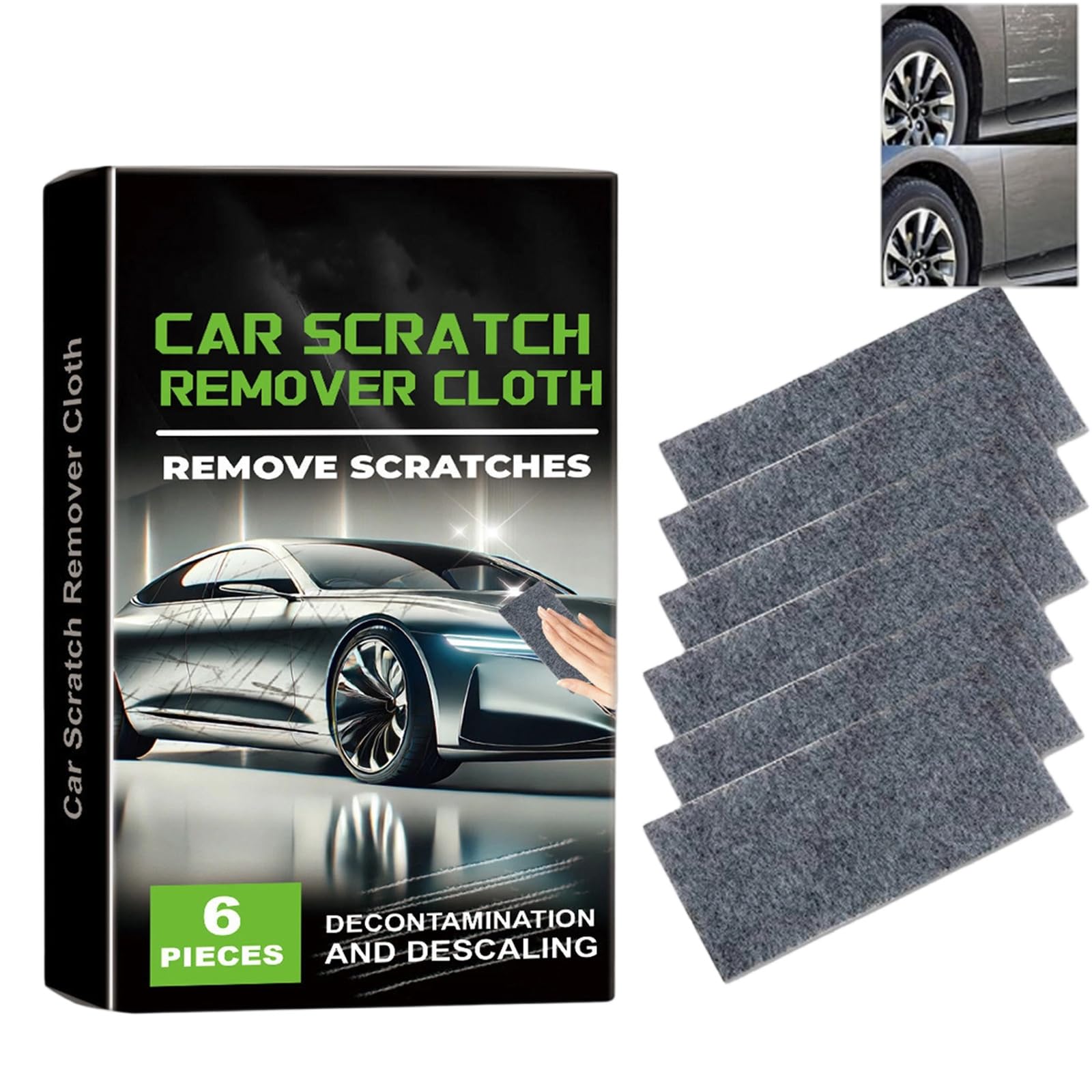 Nano Sparkle Cloth for Car Scratches, Nano Cloth Car Scratch Remover Cloth, Repairs Scratches, Paint Residue, Swirls, Water Spots, Surface Polishing, Scratch Remover Cloth for All Vehicle Types