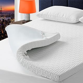 3 Inch Gel Memory Foam Cooling King Size Mattress Topper, Mattress Pad Cover for Pressure Relief, Bed Topper with Removable Cover,Soft & Breathable