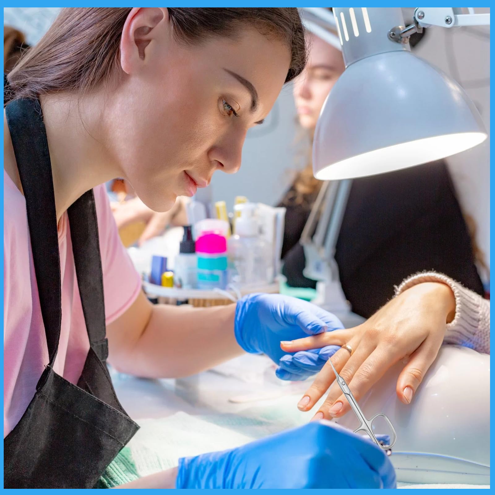 Forbici Professionali per Cuticole a Punta Sottile e Curva - Manicure in Acciaio Inossidabile - Forbicine per Unghie