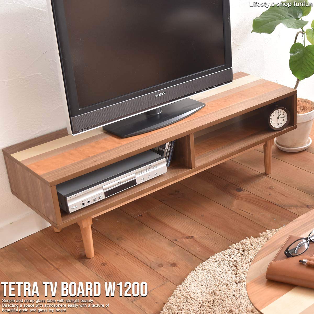 Amazon｜テレビボード 1200×375×390mm Tetra テレビ台 リビング 木製 