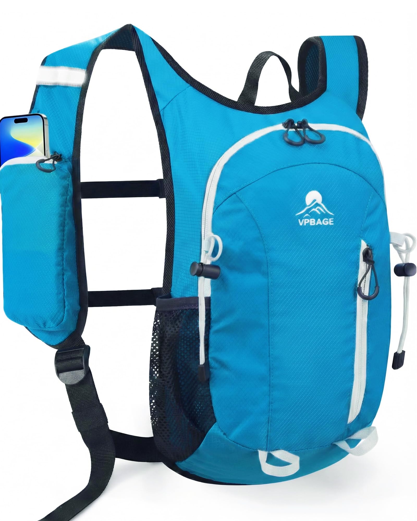 Foldable Small Hiking Backpack with 3 Strap Pockets – Lightweight 300D Spill-proof Daypack for Men Women – Packable Small Travel Backpack with Chest