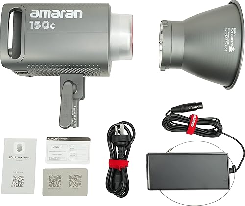 Miniatura 8 de Aputure Amaran 150c Luz de video COB, RGBWW 150W, 2,500K a 7,500K CCT con ajuste GM , 15,610 lux  3.3 ft con hiperreflector, control APP
