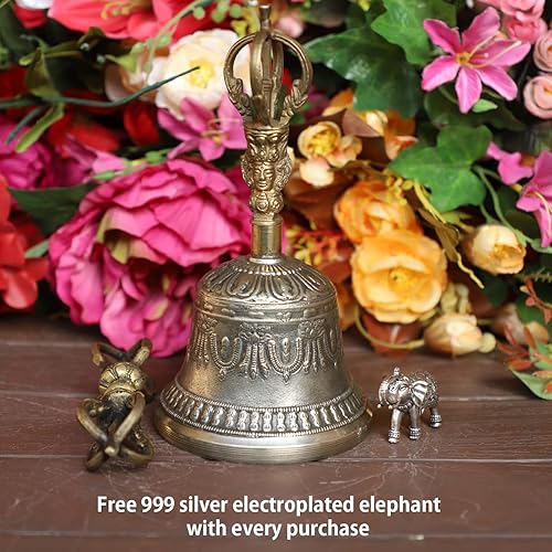 Miniatura 3 de , Tibetan Bell & Dorje, grande con regalo de elefante gratis