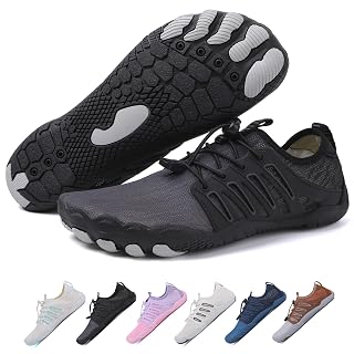 Hike Barefoot Shoes Womens Men,Unisex Barefoot Water Shoes Breathable, Anti-Slip Hiking Footwear for Athletic Wide Toe Shoe Footwear for Hiking, Walking, Running, Yoga, and Water Sports - Amazon product rated Grade A