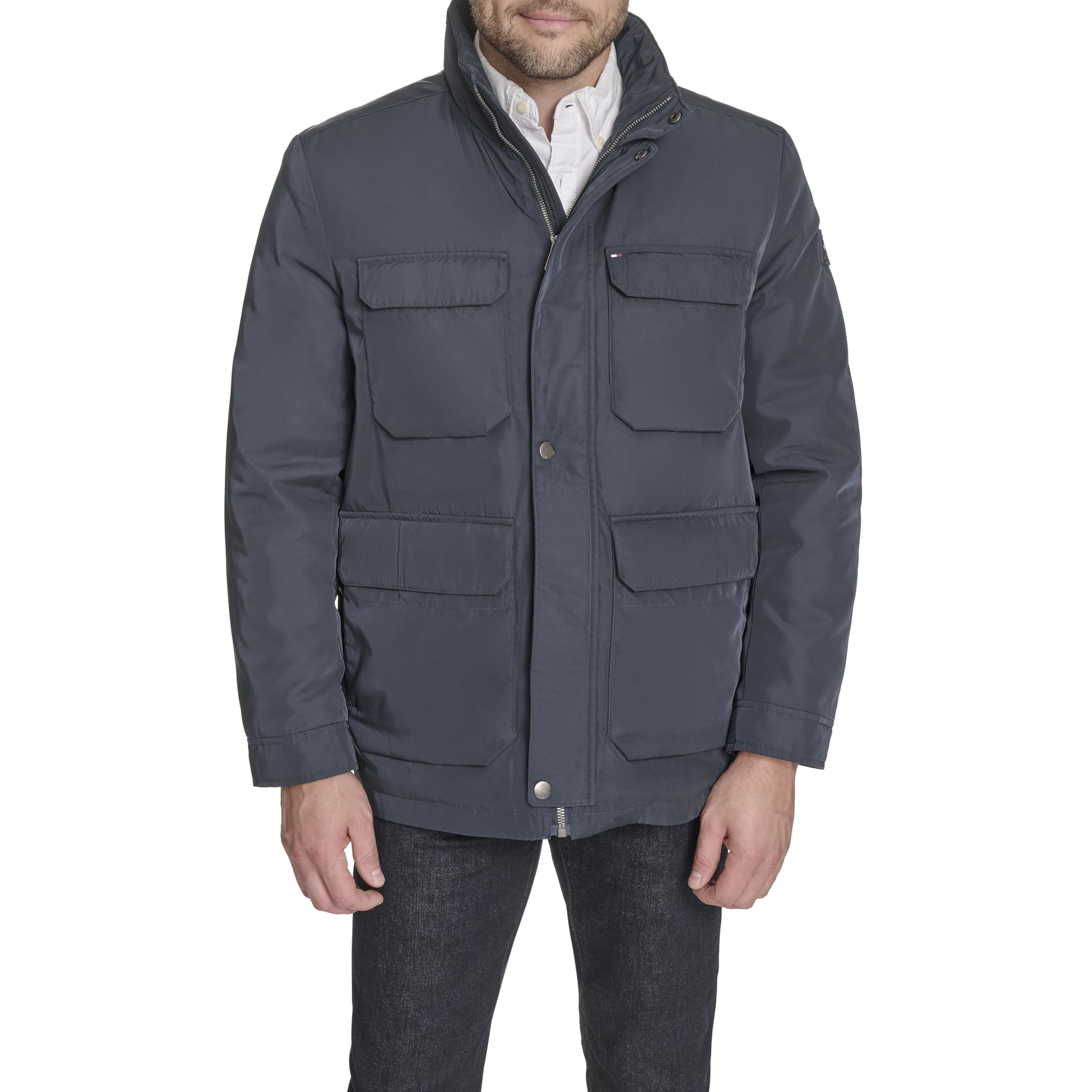 Men's Stand Collar Four-pocket Field Jacket