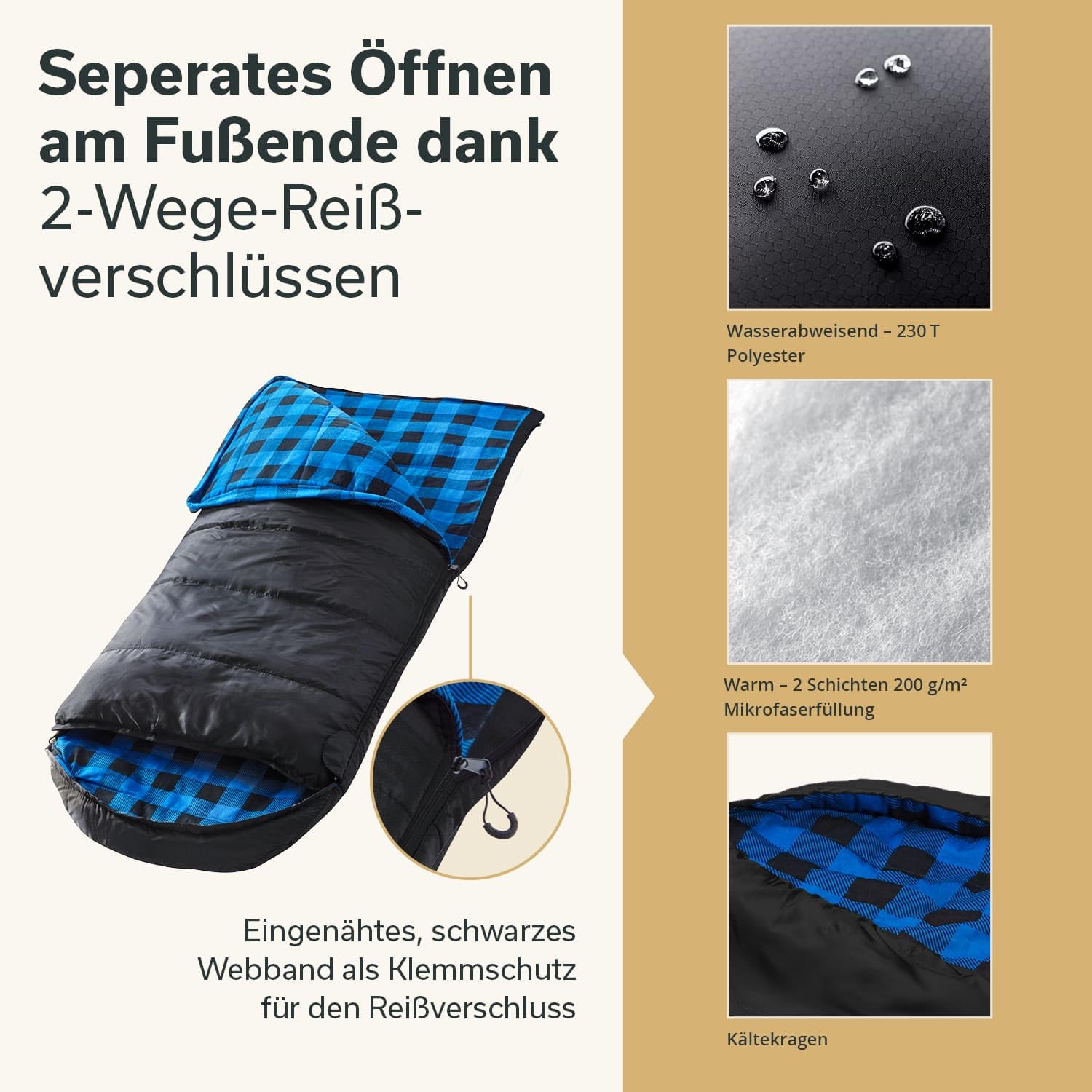 Skandika Dundee Junior śpiwór dla dzieci, flanelowa wyściółka wewnętrzna z bawełny, przytulnie miękka, wodoodporna, zakres komfortu od 13 do 3°C, 175 x 70 cm