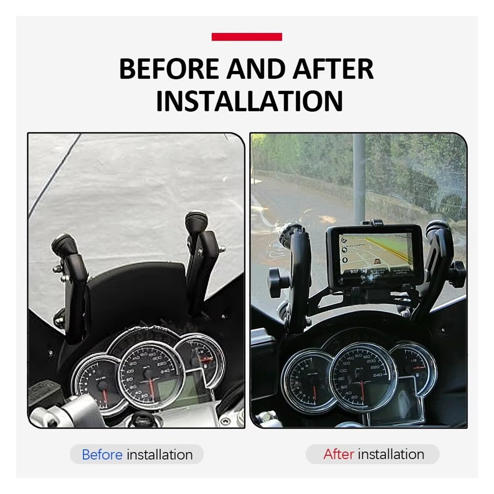 Porta Cellulare per Guzzi per Norge 1200 GT/4V per Stelvio per NTX 1200 Accessori Moto Supporto Basamento Telefono GPS Montaggio Piastra Navigazione Staffa Staffa Navigazione (Misurare : BC
