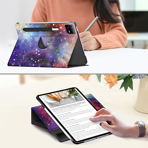 Miniatura 10 de Funda compatible con tablet Xiaomi Pad 6 de 11.0 pulgadas lanzada 2023 con soporte multiángulo para tableta Mi Pad 6 Pro giratoria ajustable de 360,