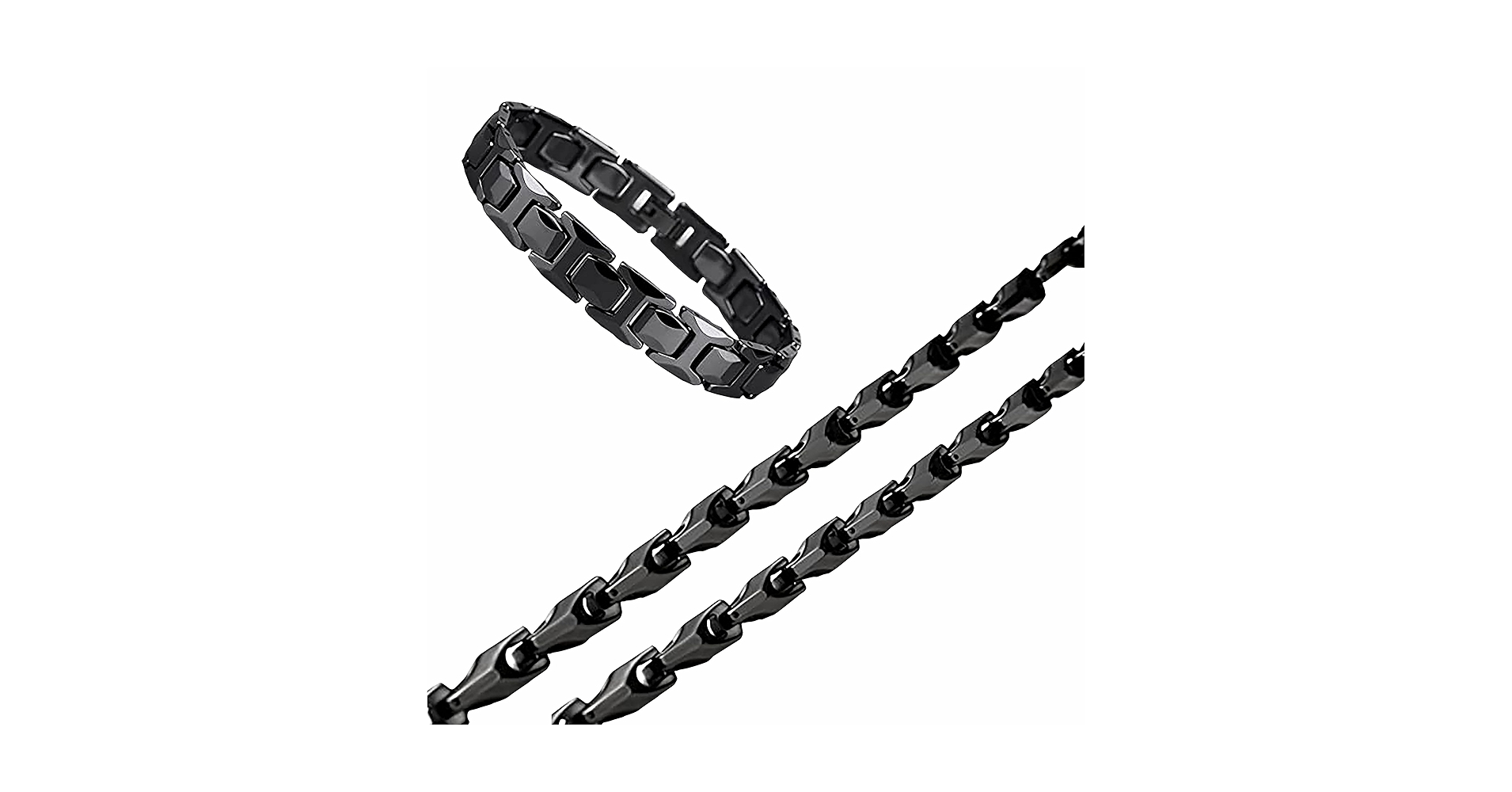 Amazon.com: Urban Jewelry Stunning Men's Tungsten 22 Inches Black