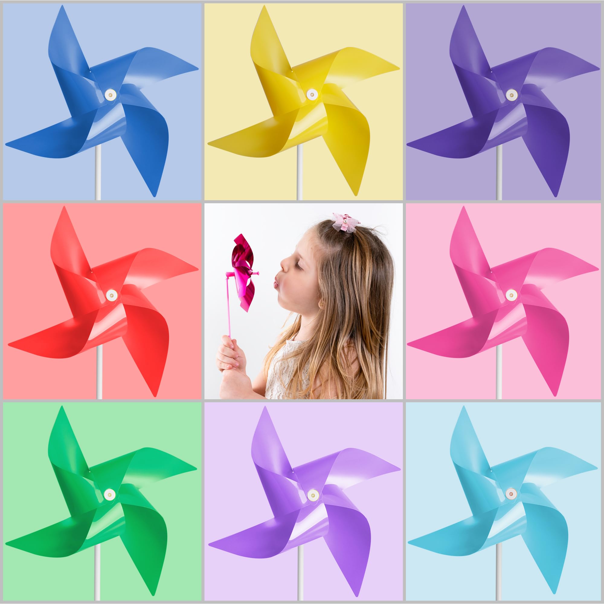 Lousrnman 150 Pack Pinwheels for Kids, Fun Carnival Toys and DIY Party Favors, Outdoor Decor Wind Spinners for Yard and Garden, Dark Green (150 PCS)