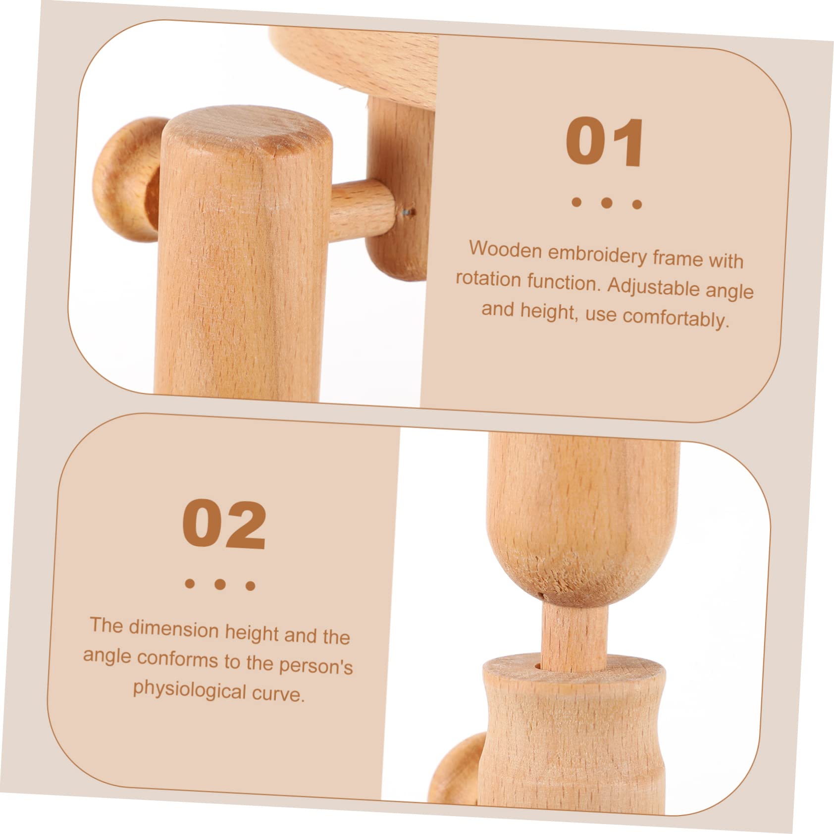 HOODANCOS Bastidor De Bordado Ajustable De Madera Soporte Para Punto De Cruz Marco De Bordado Para Manualidades Para Bordar Casa