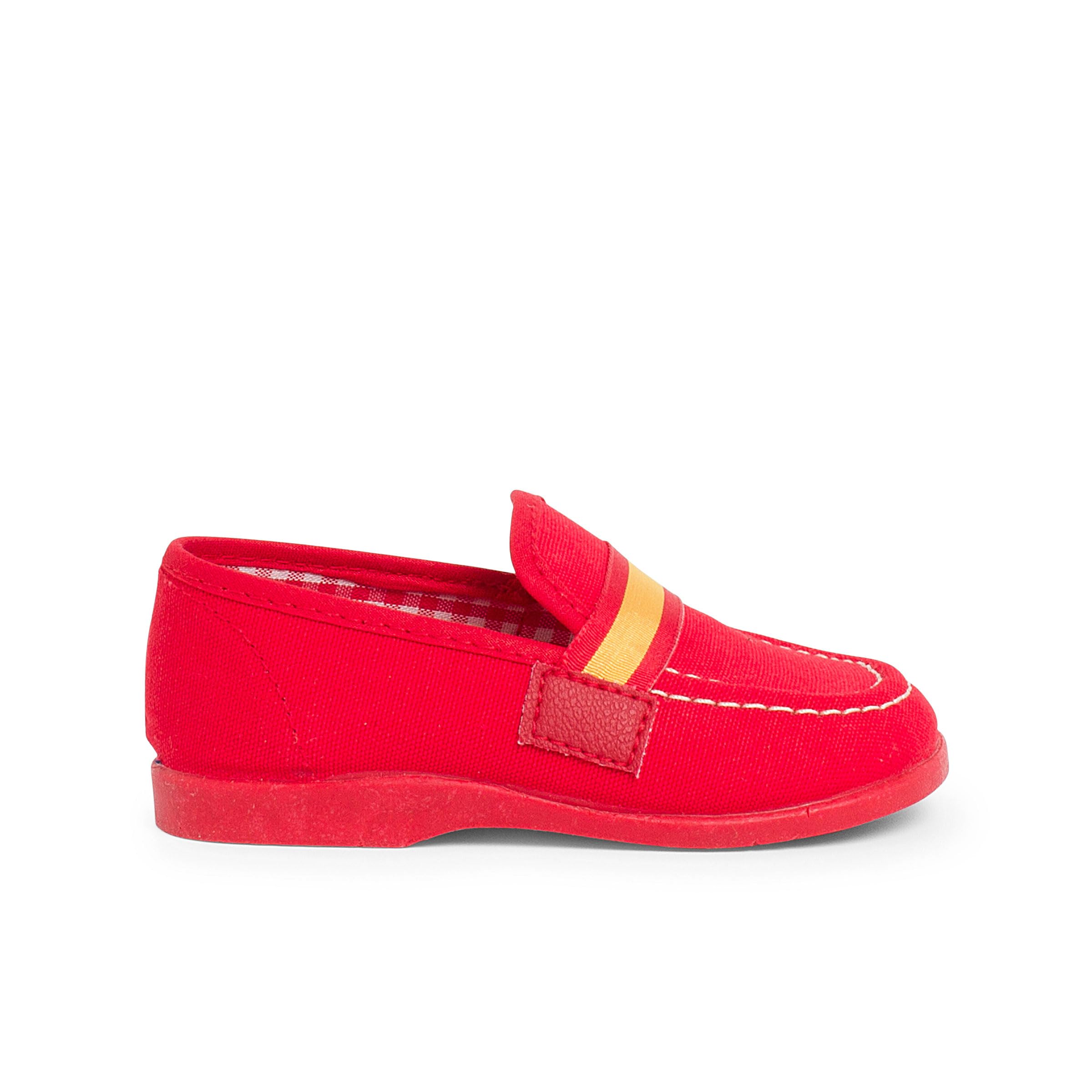 Pisamonas Mocassins en Toile avec Bandes de Couleurs