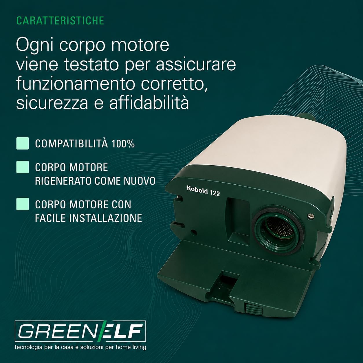 Corpo Motore per Folletto VK122 (RIGENERATO COME NUOVO) - POTENZA 450W - Ricambio per Aspirapolvere VK122 - Installazione Semplice Per Principianti - TESTATO E AFFIDABILE