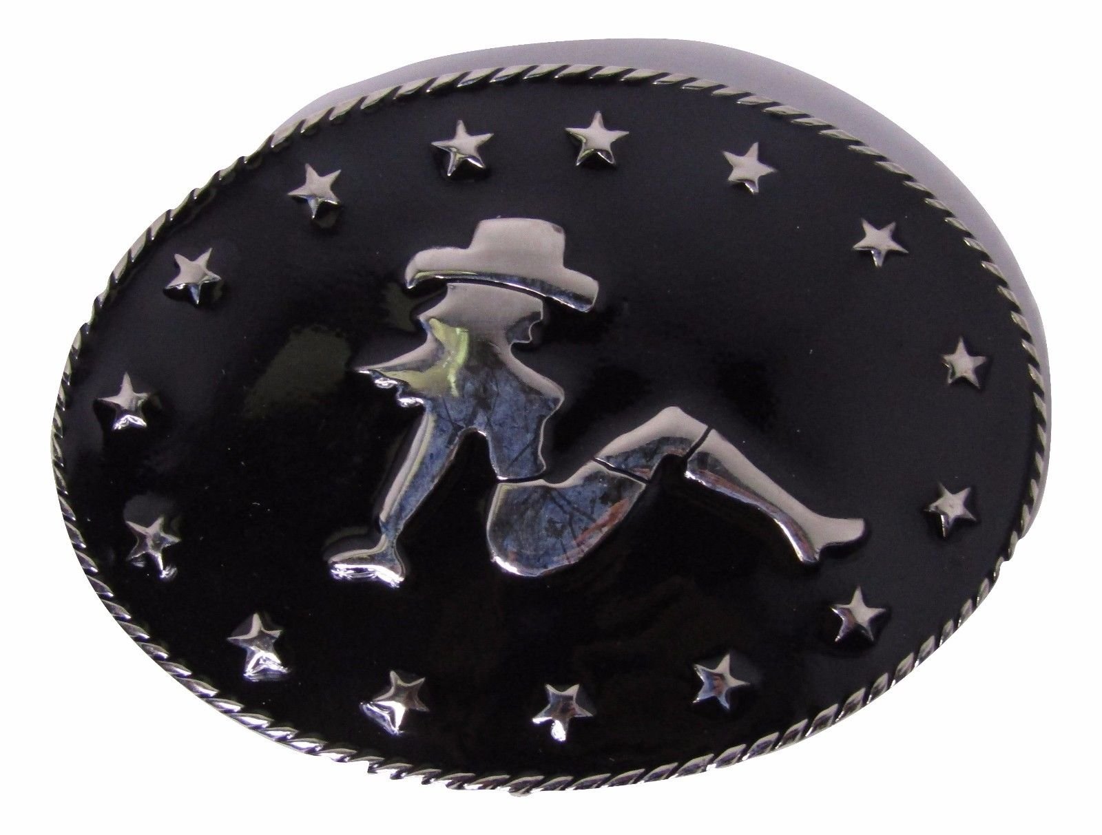 K's Novelties Mud Flap CowGirl Cow Girl Sexy Lady Belt Buckle
