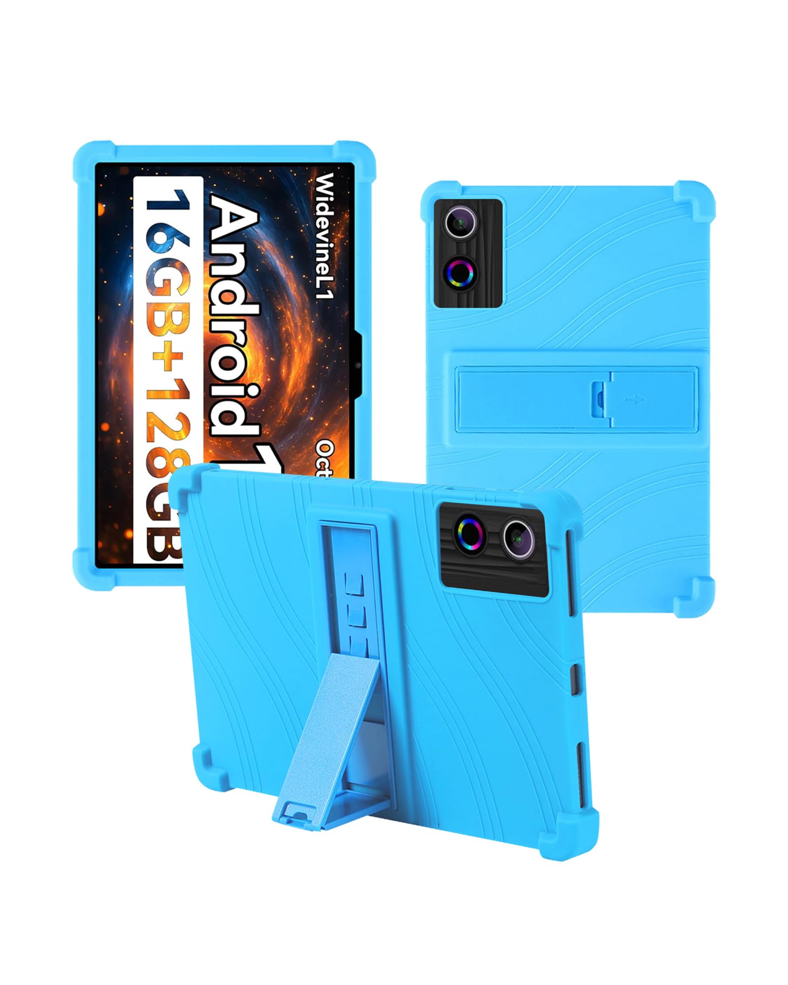 Case for UGRIHACH A7 Android 14 Tablet 11 inch，Shock Proof Lightweight Stand Rubber Shell Protective Cover,Kids Friendly Soft Silicone Adjustable