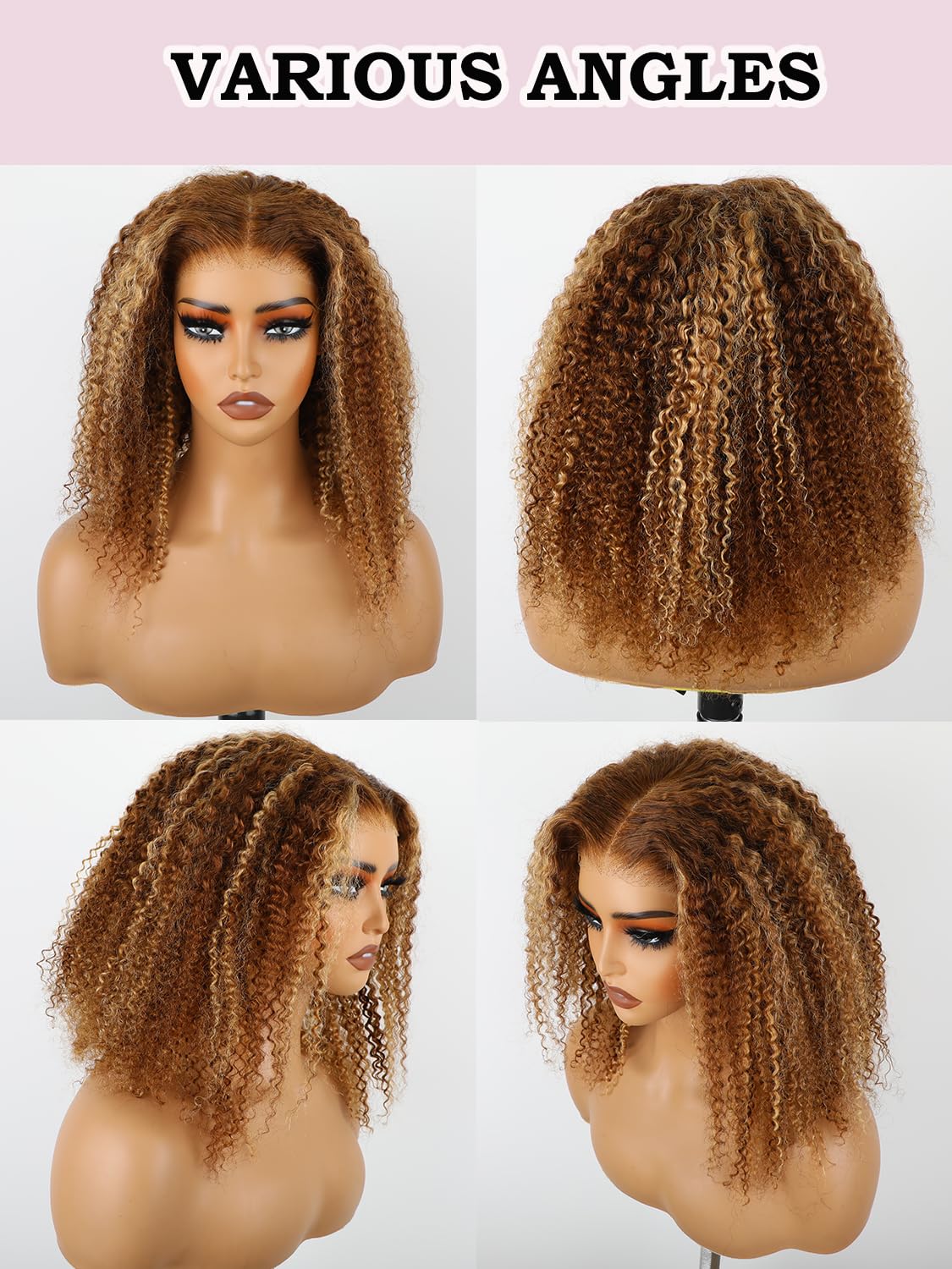 Amazon.com : ISEE Wear and Go Glueless Wig Honey Blonde Afro 