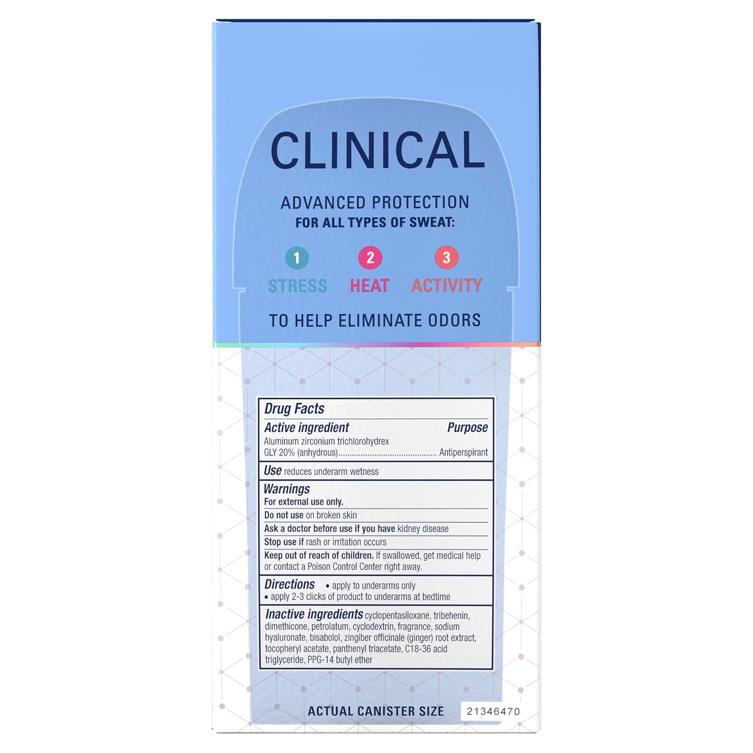 Secret Clinical Strength Antiperspirant Deodorant for Women, 100hr Sweat & Odor Protection, 3X Stress Protection with Hyaluronic Acid, PH Balancing Minerals, Soft Solid, Completely Clean Scent, 2.6 oz - Image 9