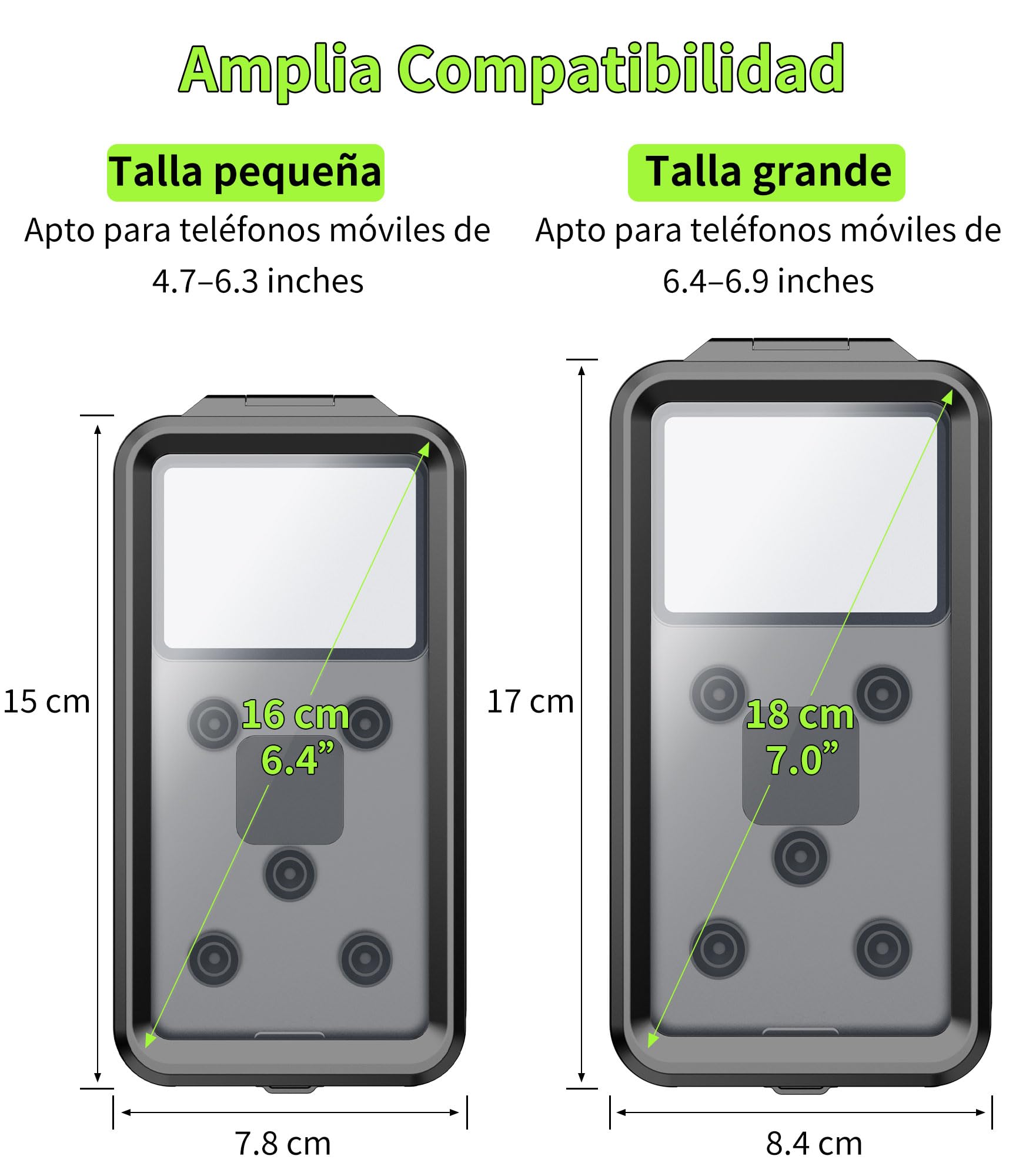 Cozycase 1s 1-Clic Antirrobo Impermeable Soporte Movil Bici Moto, Pequeña | Porta Manillar Bicicleta Funda Para iPhone 17 16 15 14 13 12 Mini Pro 16e 17e Samsung Galaxy S26 S25 S24 S23 S22 S21 Plus