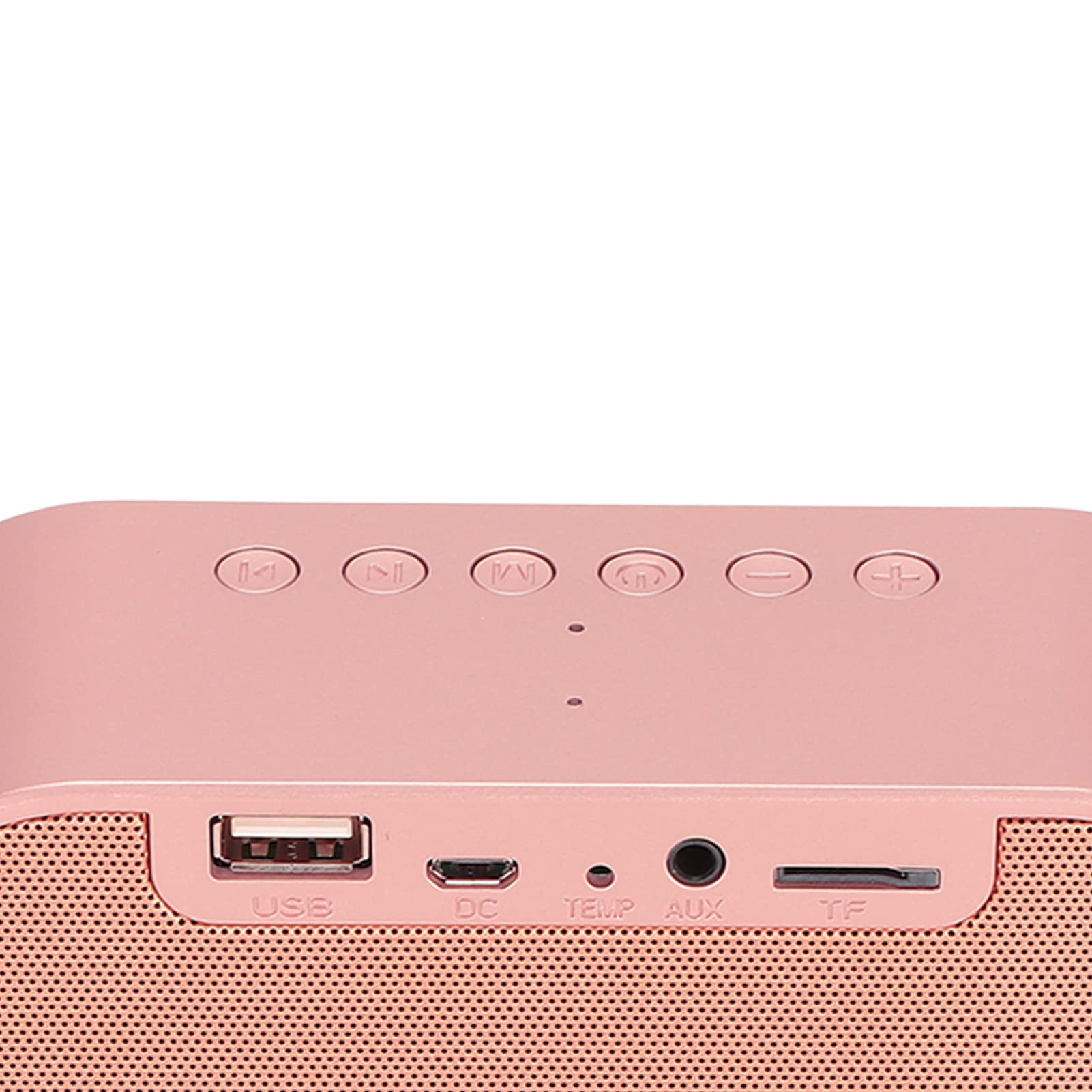 Radio-réveil, Radio-réveil Numérique FM Multifonction avec Haut-Parleur Bluetooth, Réveil de Bureau à Réduction de Bruit avec Microphone D'appel HD(Or Rose)