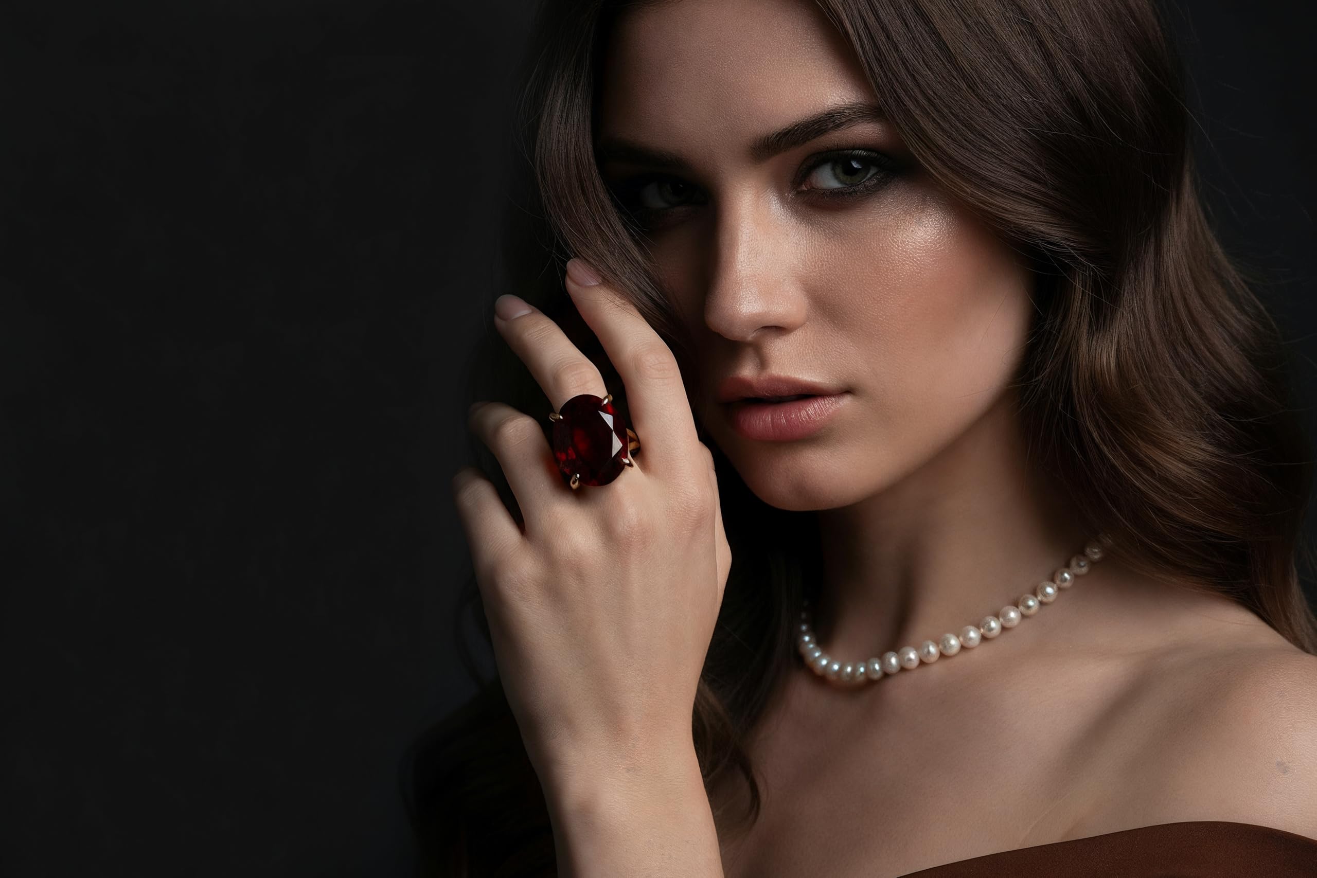 Dazzling Oval Granat Schmuck Ring - Artisan 14k Gold Große Ringe für Frauen - Hochzeit, Mode, Geschenk, Böhmischen Natürlichen Edelstein Ringe - Birthstone Ringe für Sie