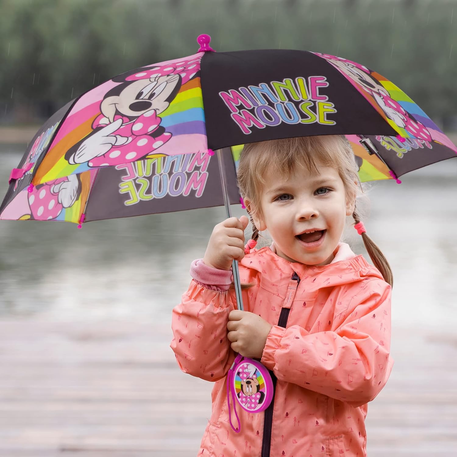 Miniatura 2 de Disney Paraguas para niños, FrozenPrincesaMinnie Mouse para niños pequeños y niñas pequeñas de 3 a 6 años