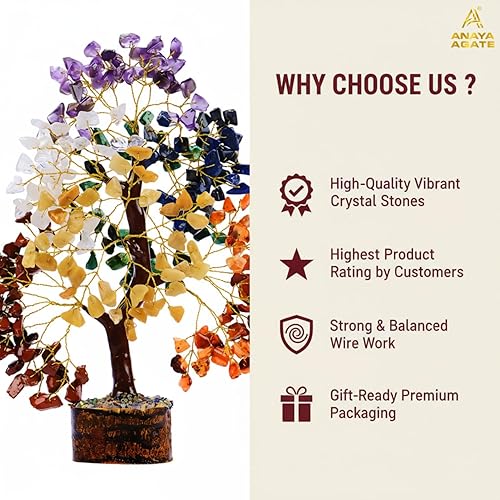 Miniatura 3 de Árbol de la vida de cristal de 7 chakras, cristales curativos hechos a mano, cristales y piedras curativas, árbol del dinero para decoración del #3